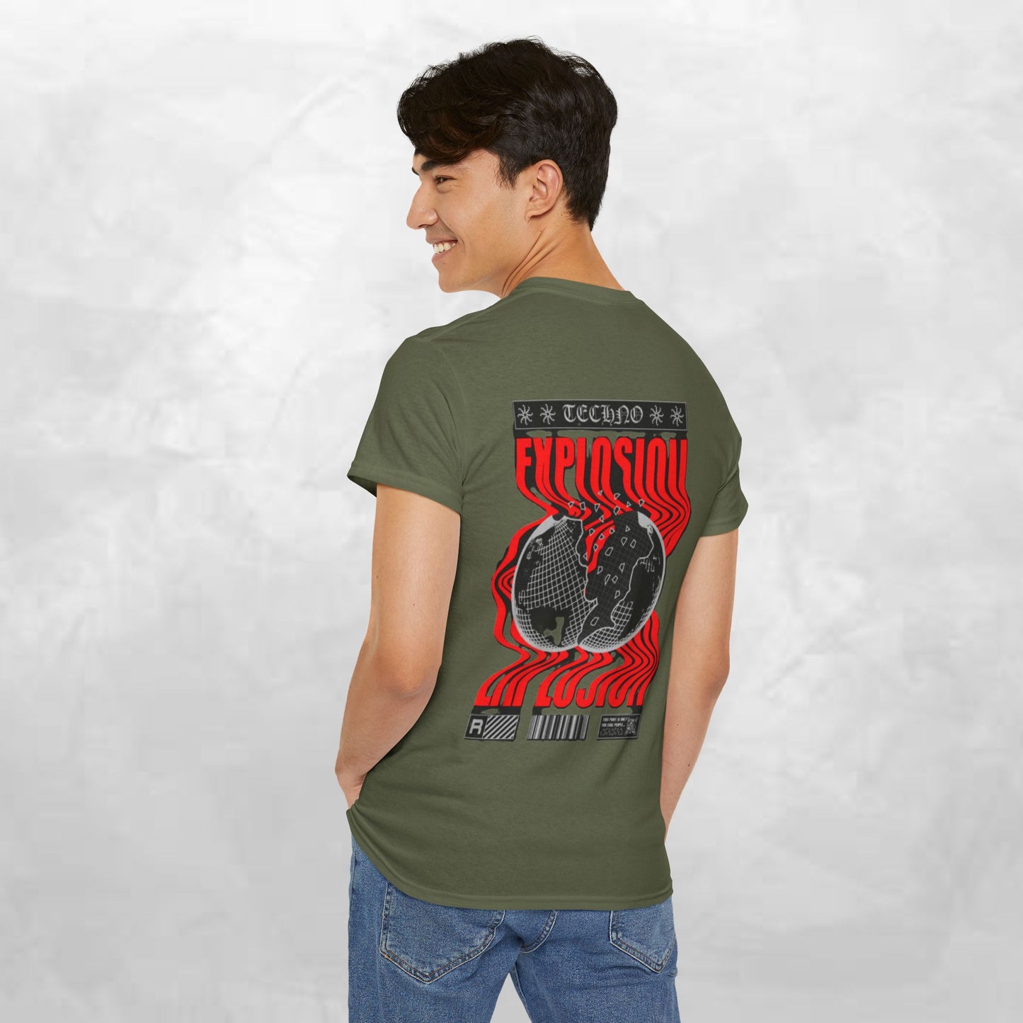 Graphic Tee for Music Lovers, Retro Explosion Design, Unisex Cotton Shirt, Perfect for Festivals, Concerts, Gift Idea