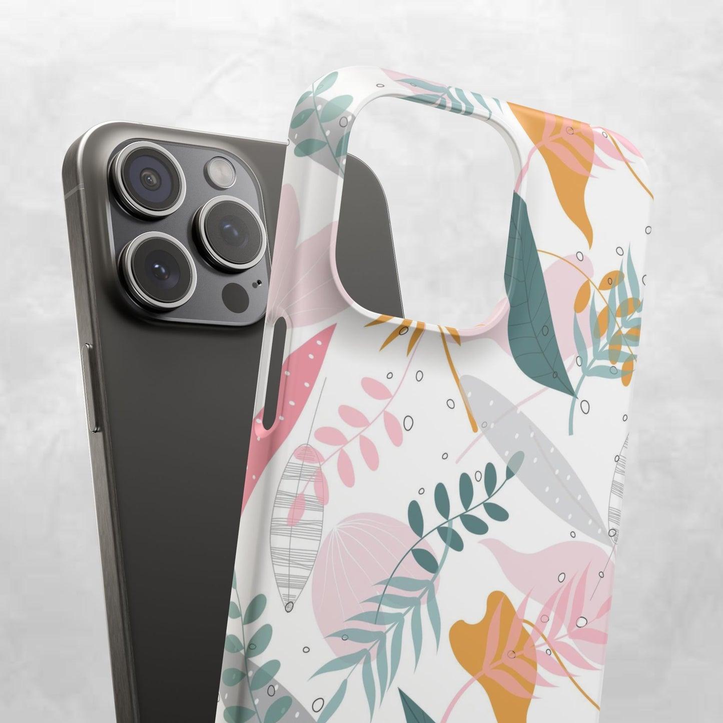 Floral Snap Case - Stylish Phone Protector with Botanical Design