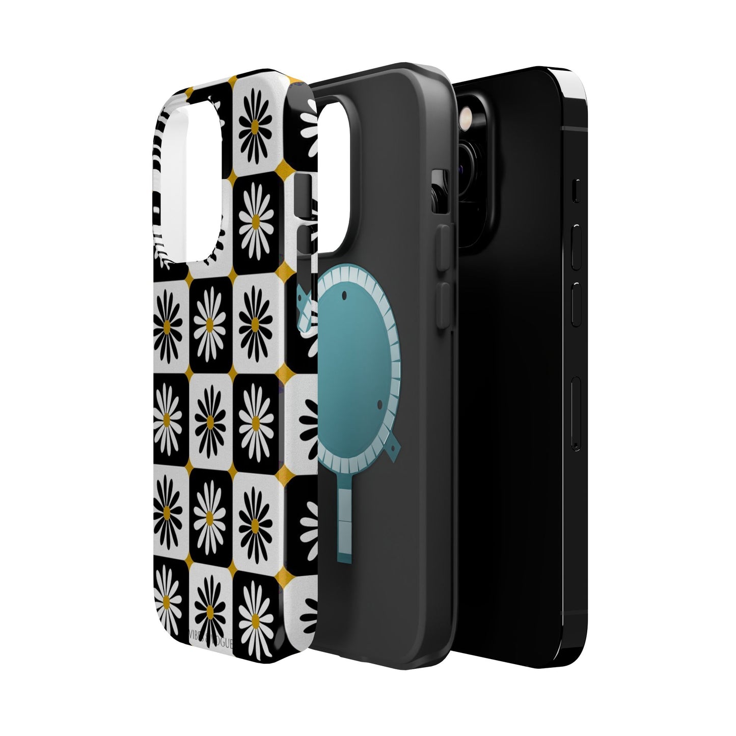 Retro Daisy Magnetic Tough Case - Stylish Protection for Your Phone