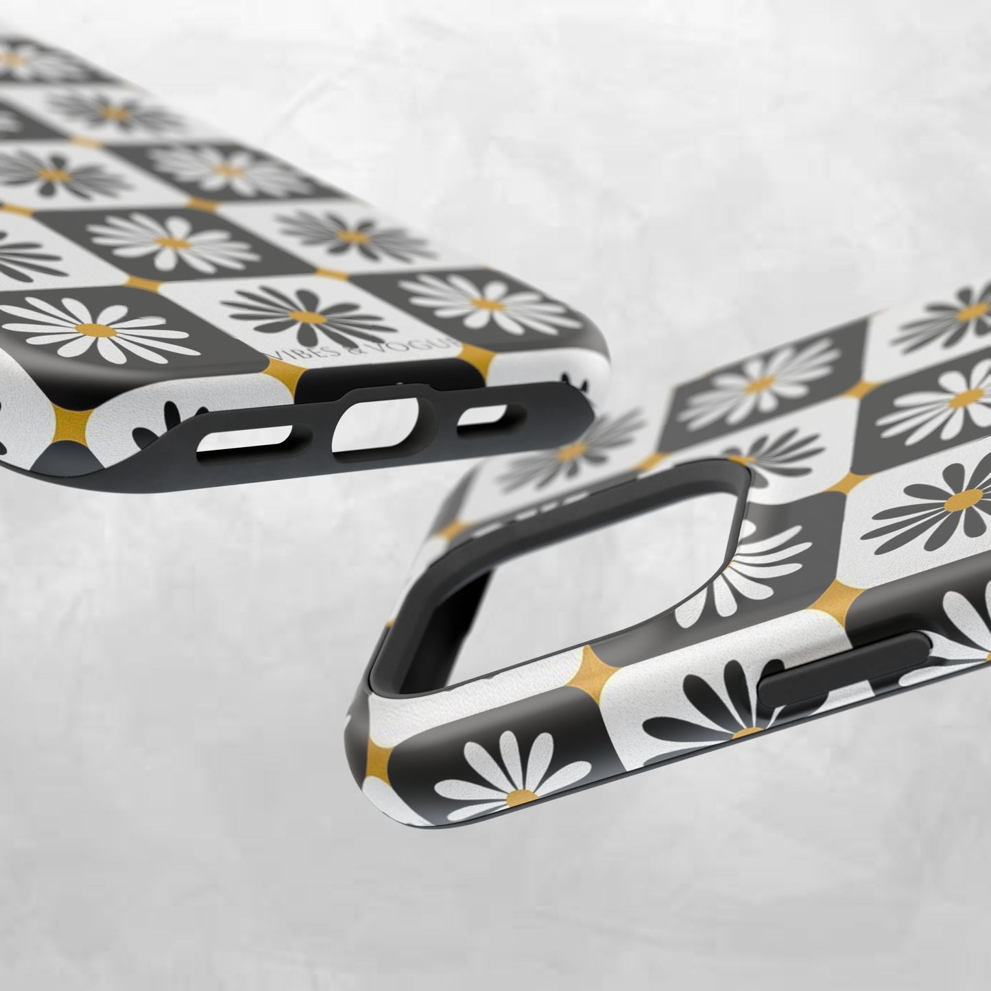 Retro Daisy Magnetic Tough Case - Stylish Protection for Your Phone