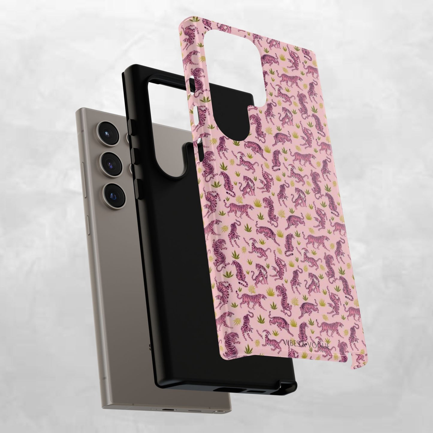 Pink Tiger Pattern Phone Case - Tough Cases