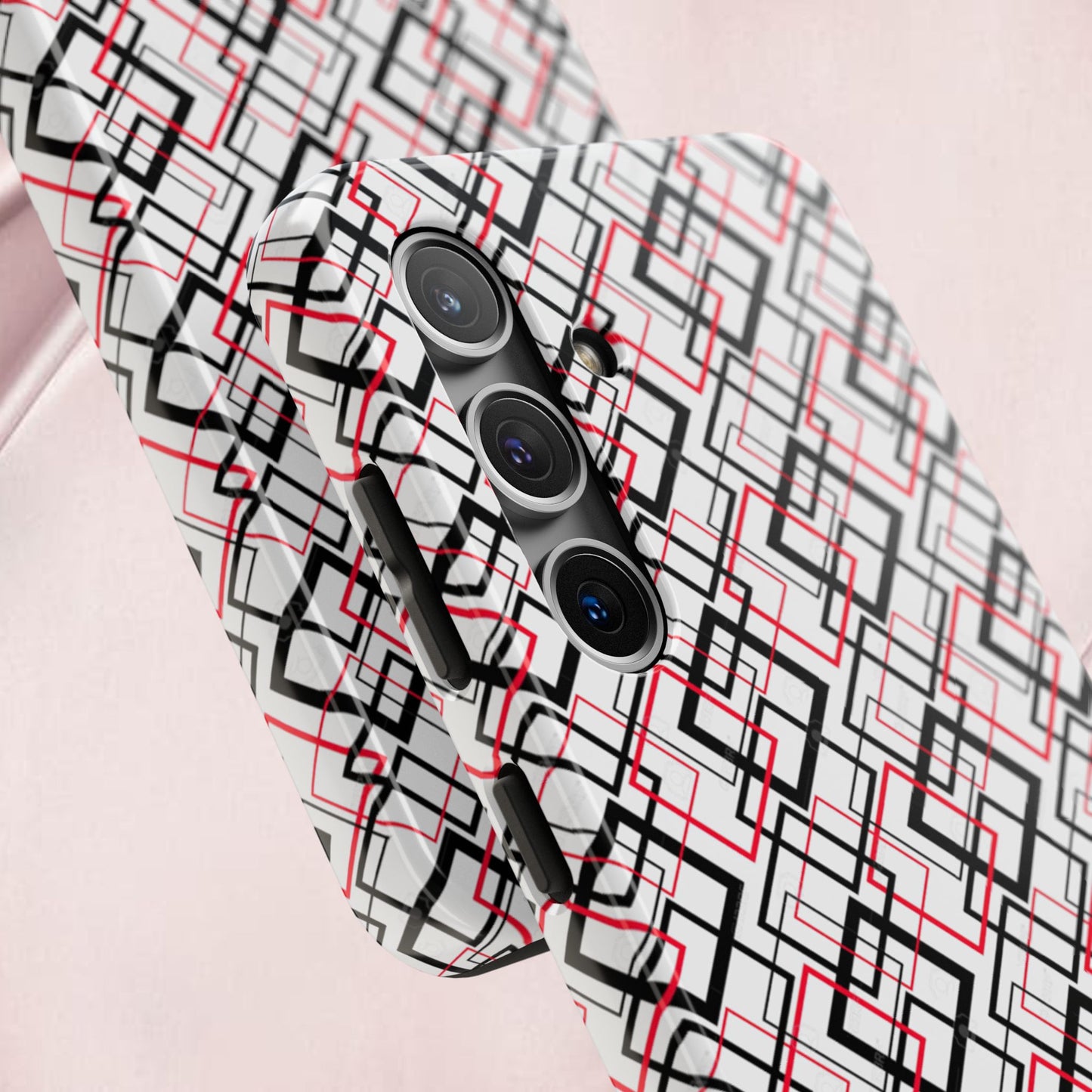 Stylish Geometric Tough Phone Case - Modern Design for Trendsetters