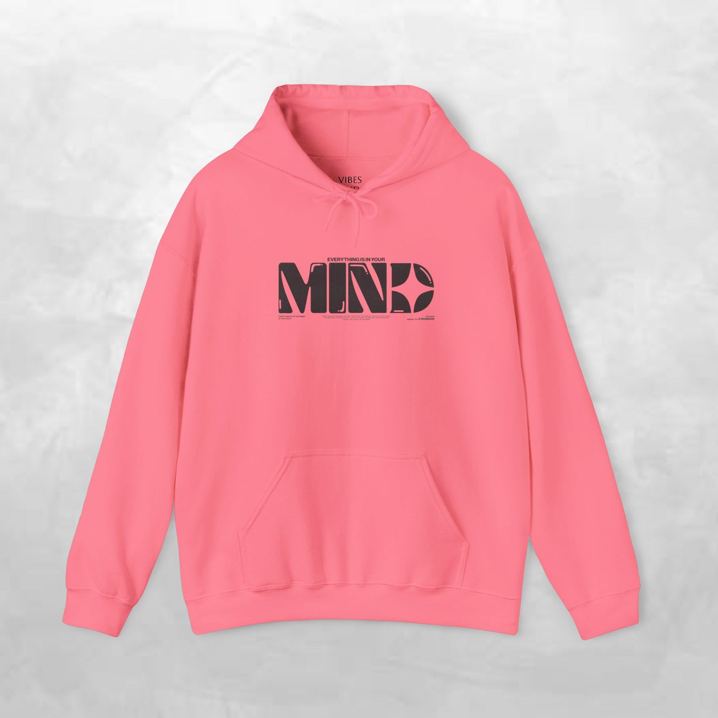 Mind Logo Hoodie — Minimalist Black Typography Pullover