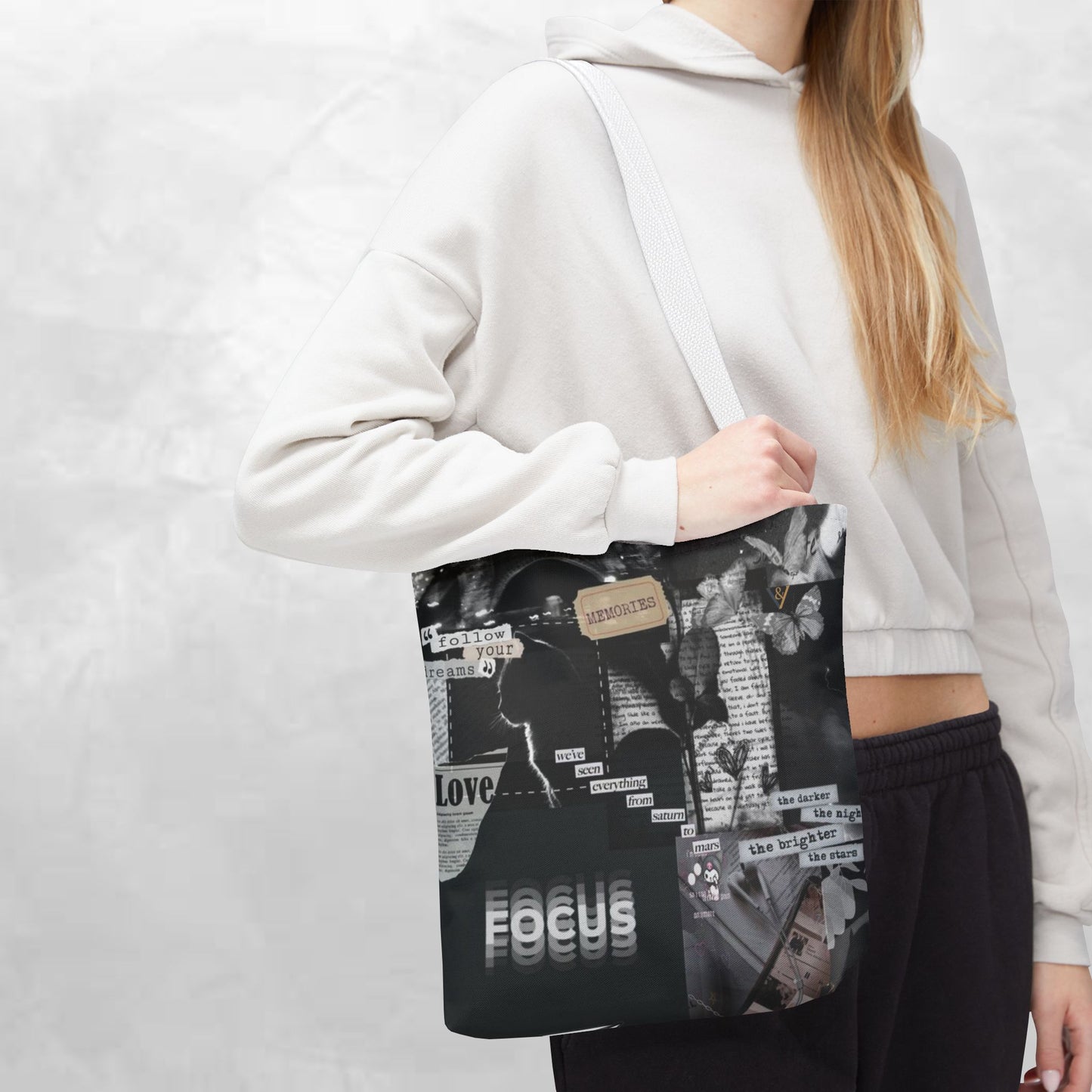 Artistic Tote Bag | Vintage Aesthetic, Collage Design, Sustainable Fashion, Trendy Gift, Eco-Friendly Accessory