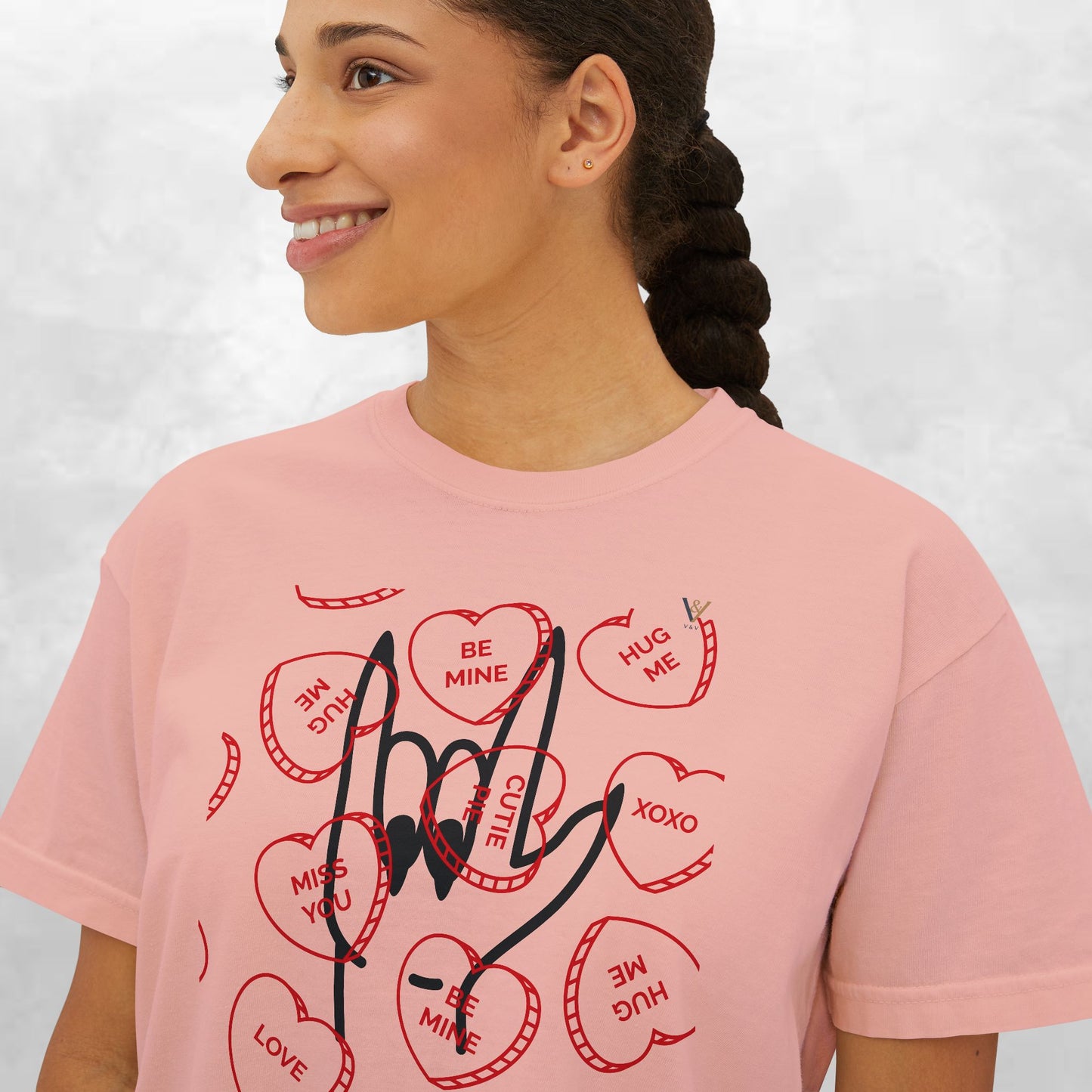 Women's Boxy Tee - Love You Graphic T-Shirt for Valentine's Day & Everyday Wear