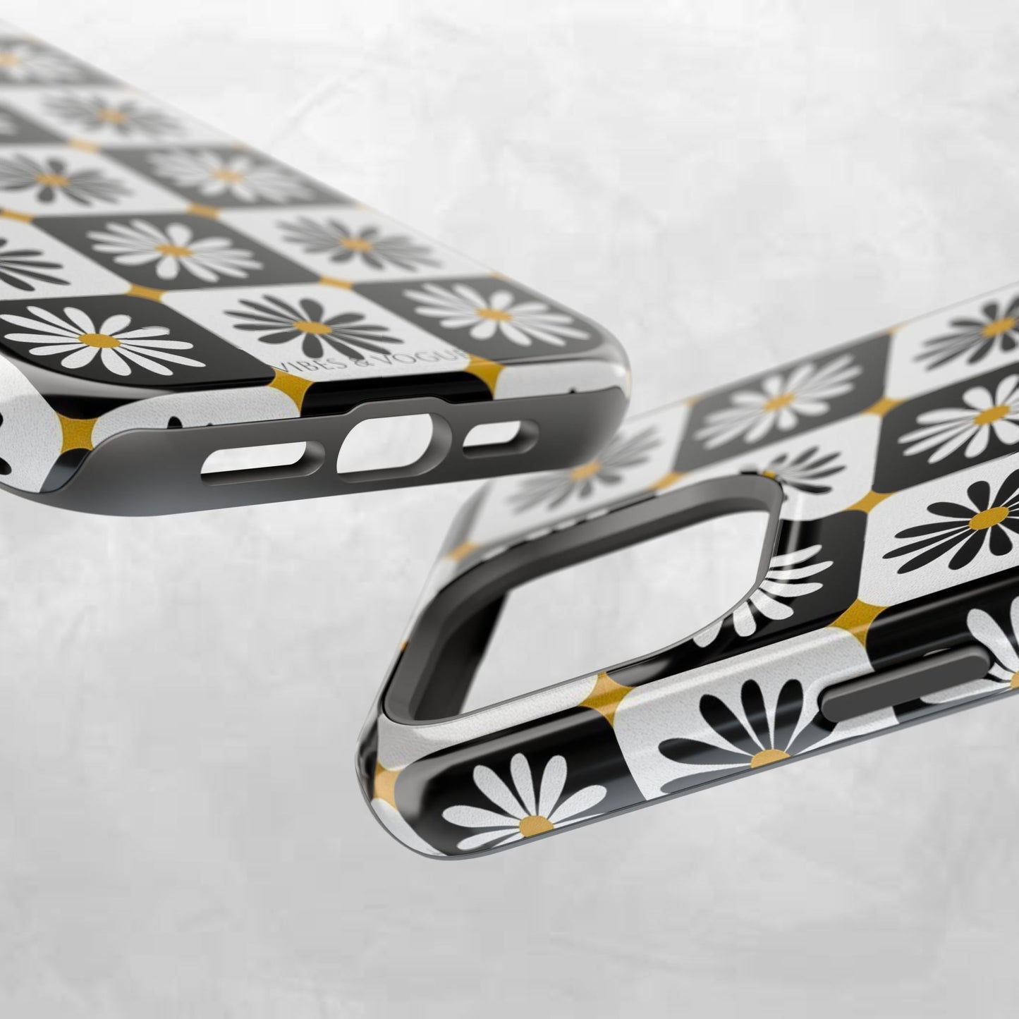 Retro Daisy Magnetic Tough Case - Stylish Protection for Your Phone