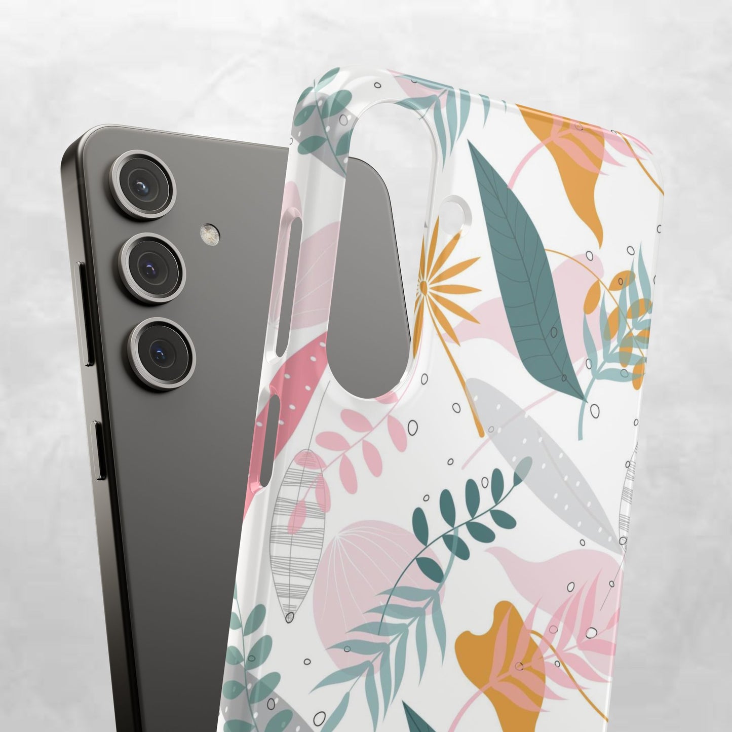 Floral Snap Case - Stylish Phone Protector with Botanical Design