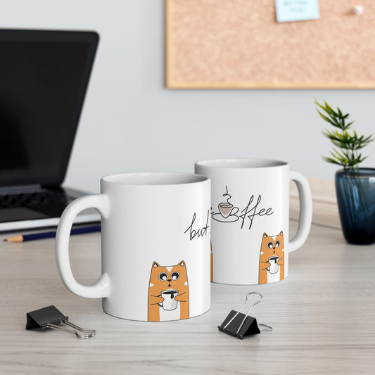 Cute Dog Coffee Mug - "First Coffee" Design - 11oz & 15oz Options - Perfect for Dog Lovers