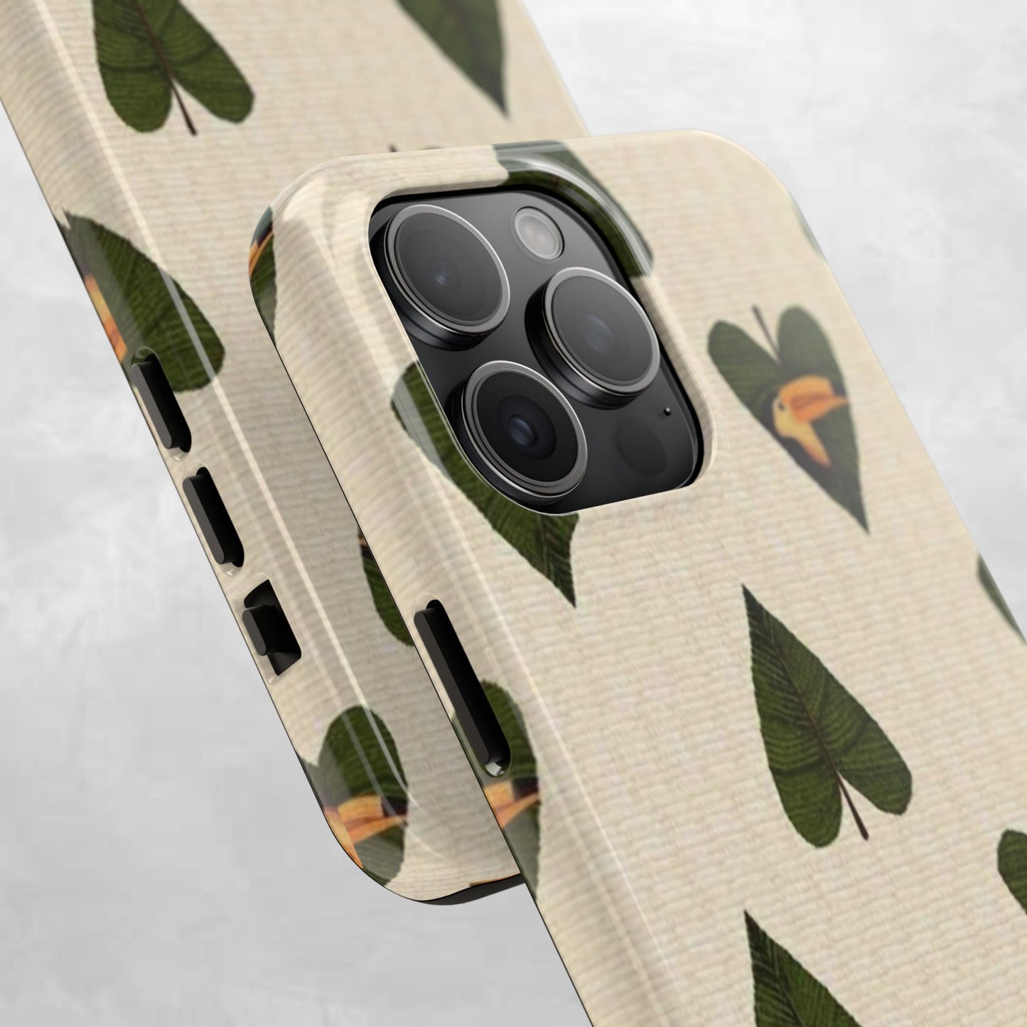 Tough Phone Case — Green Leaf Heart Pattern Tough Phone Case (Vibes and Vogue)