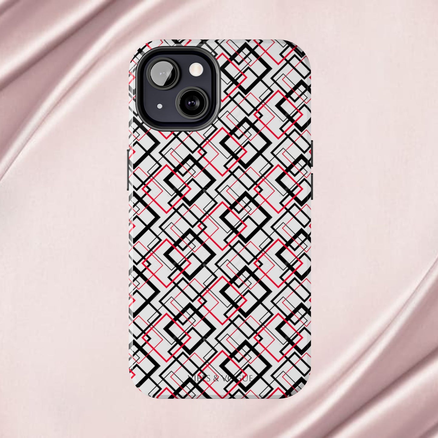 Stylish Geometric Tough Phone Case - Modern Design for Trendsetters