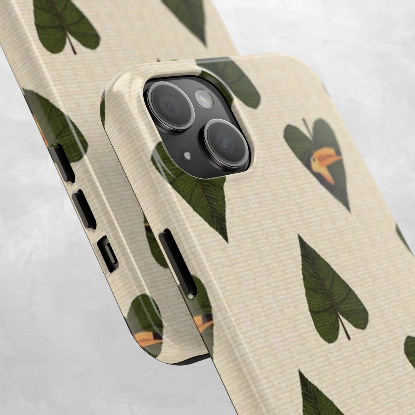 Tough Phone Case — Green Leaf Heart Pattern Tough Phone Case (Vibes and Vogue)