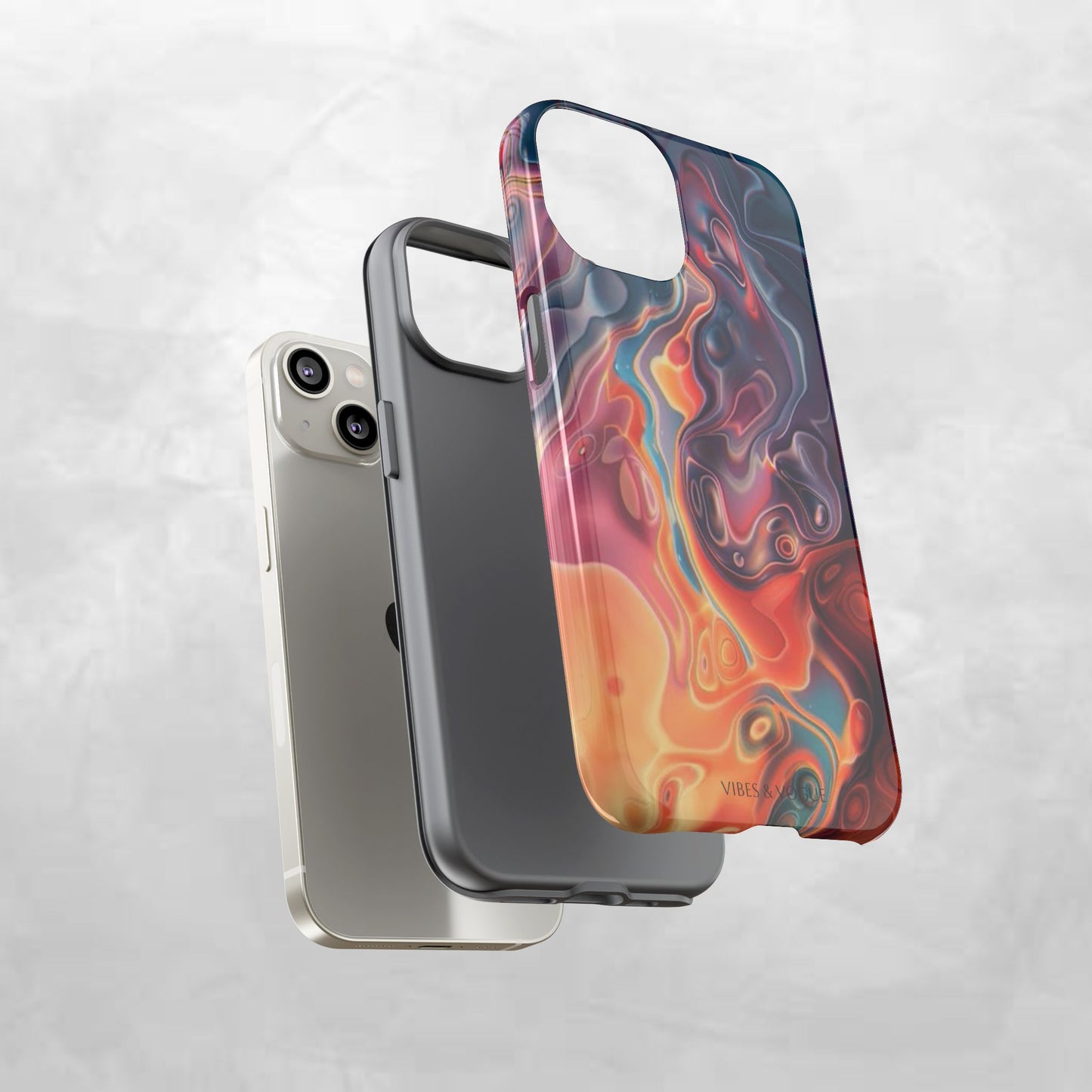 Colorful Phone Case, Abstract Print Cover, Tough Cases for Protection, Gift for Her, Modern Design, Trendy Mobile Accessory