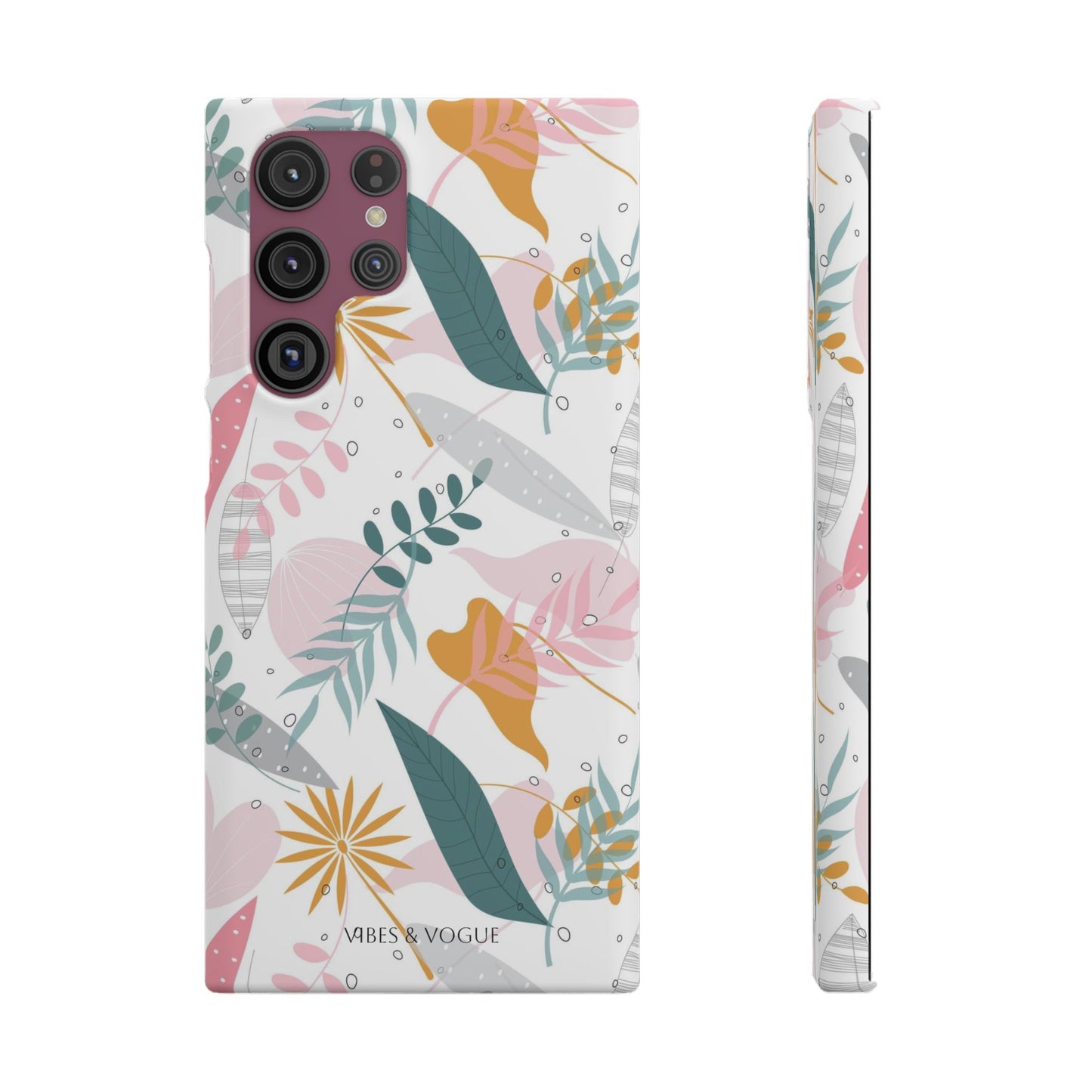 Floral Snap Case - Stylish Phone Protector with Botanical Design