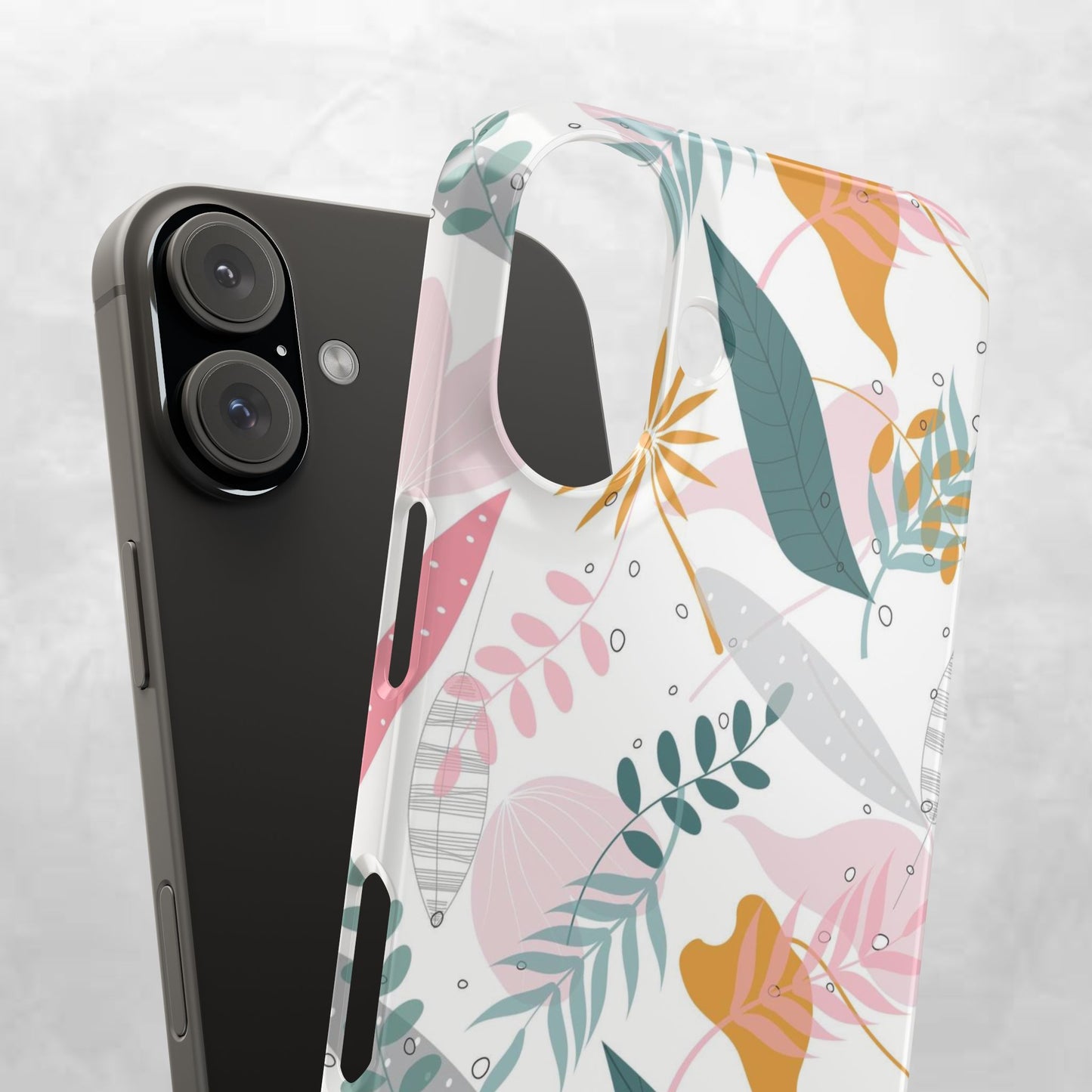 Floral Snap Case - Stylish Phone Protector with Botanical Design