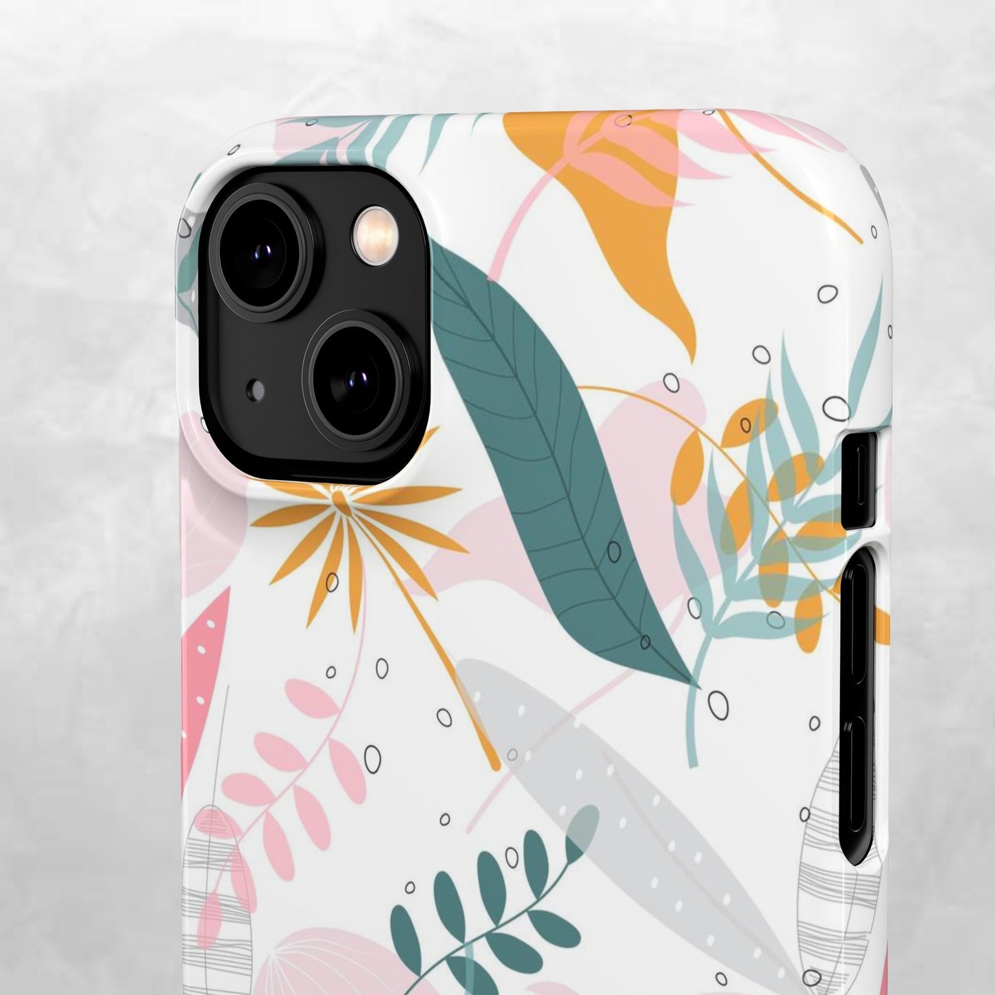 Floral Snap Case - Stylish Phone Protector with Botanical Design