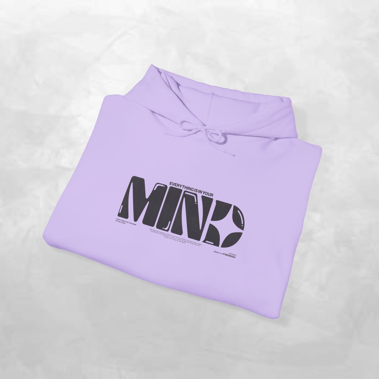 Mind Logo Hoodie — Minimalist Black Typography Pullover