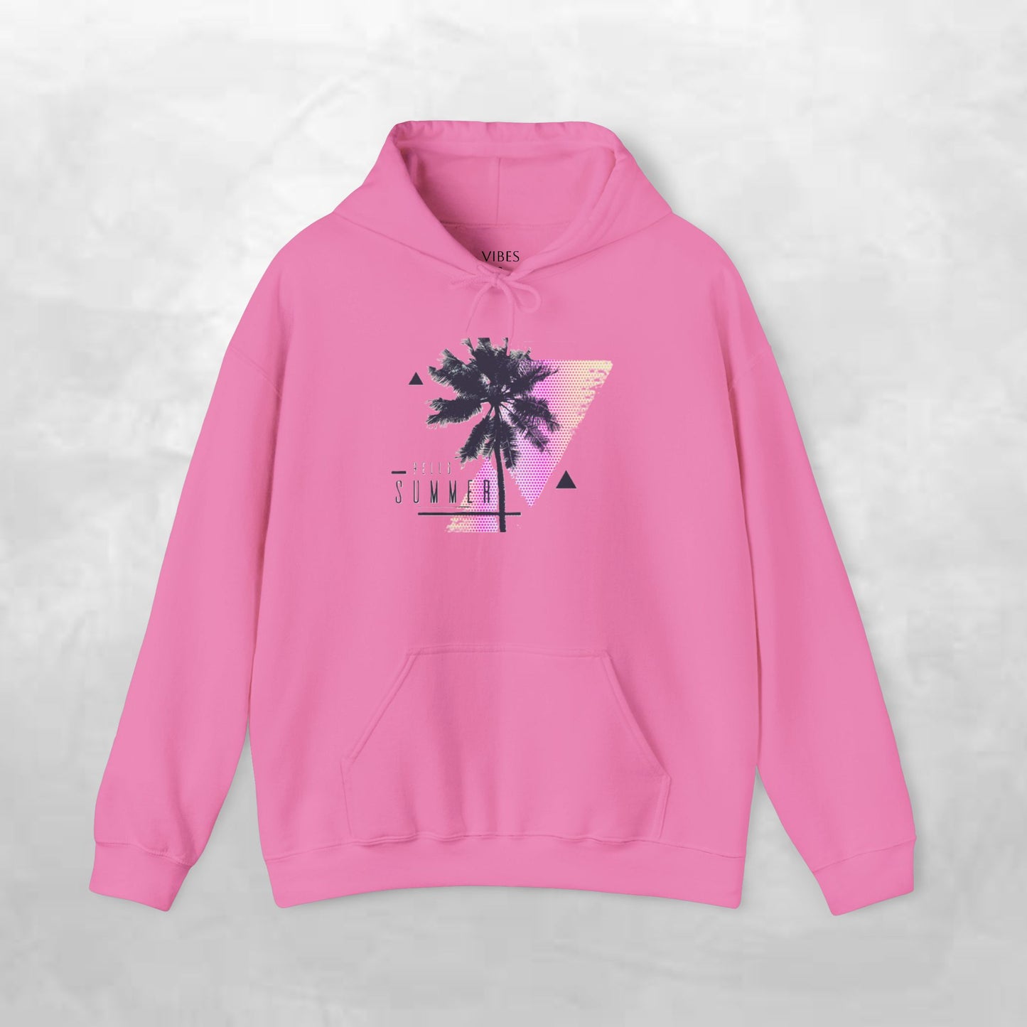 Tropical Vibe Hoodie, Summer Comfort Sweatshirt, Beachy Pullover for Vacation, Unisex Hooded Top, Gift for Warm Weather