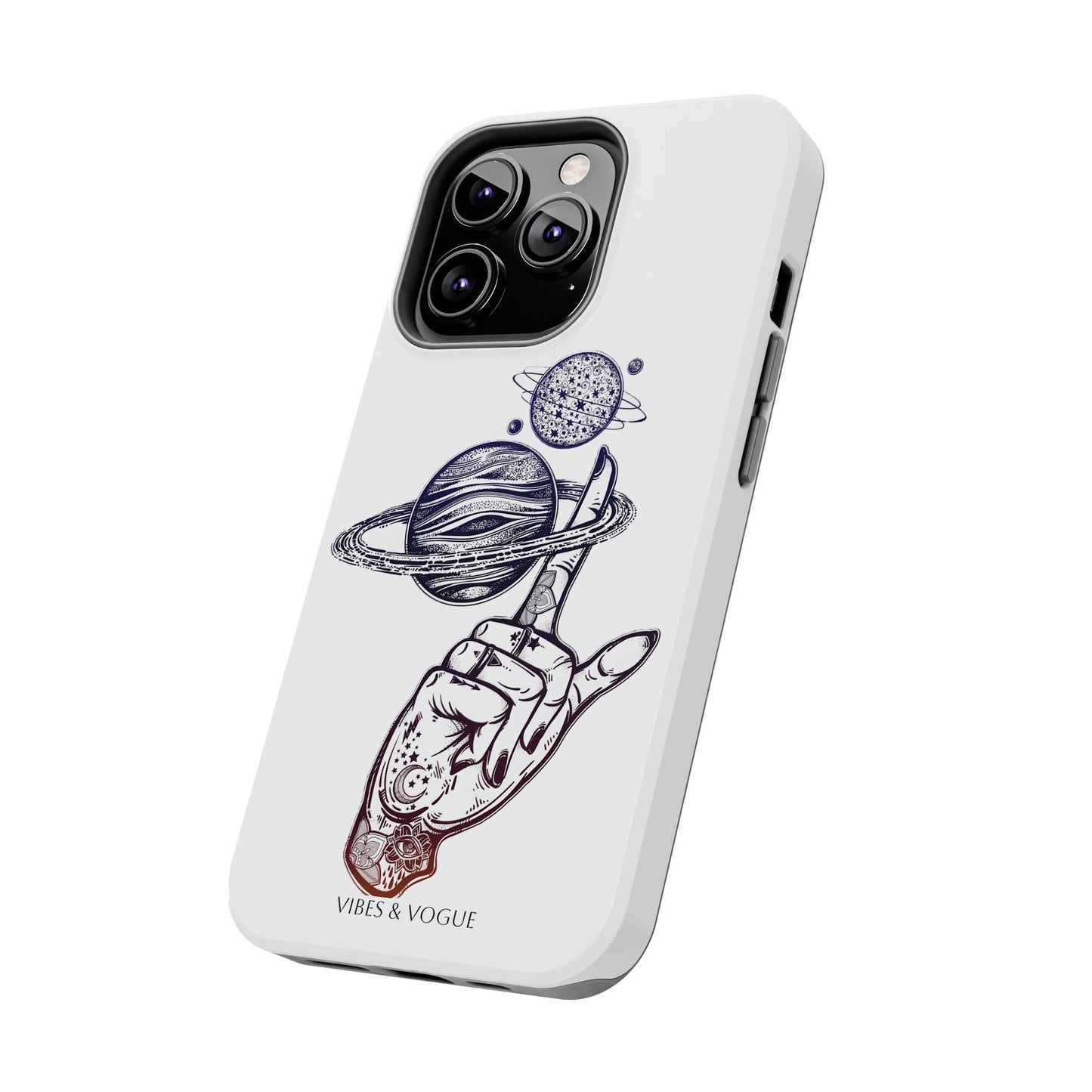 Cosmic Tattoo Phone Case, Unique Galaxy Cell Phone Cover, Gift for Astronomers, Trendy Space Phone Protector, Birthday and Holiday Gift