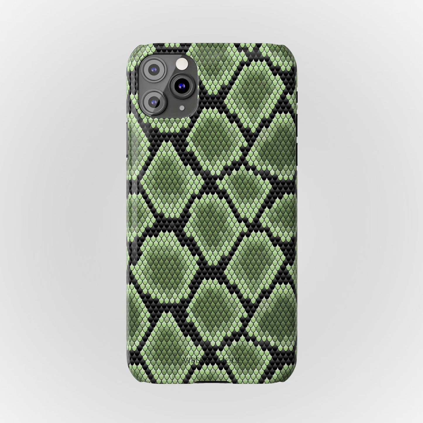 Sleek Green Snake Skin Slim Phone Case - Stylish & Protective for All Occasions