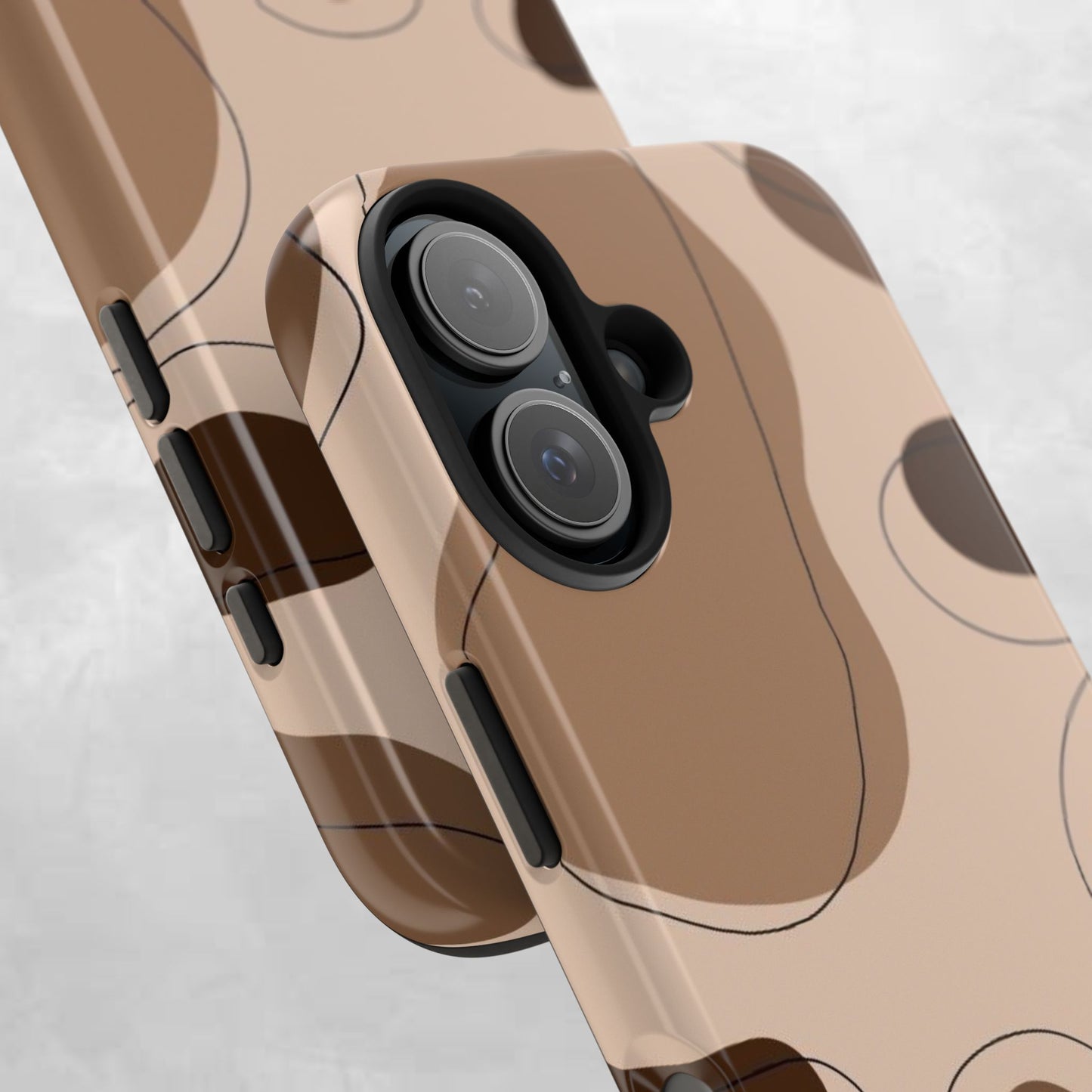 Abstract Brown Cowhide Tough Phone Case