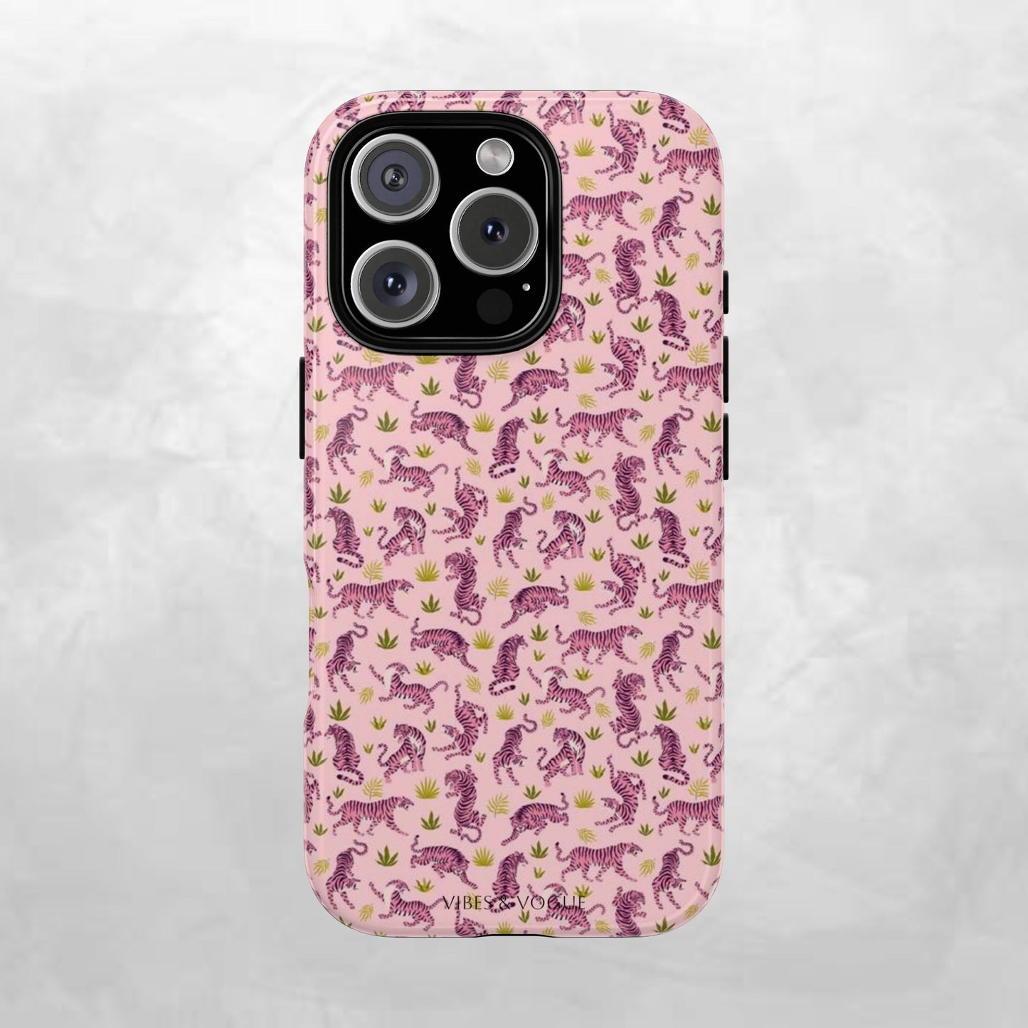 Pink Tiger Pattern Phone Case - Tough Cases