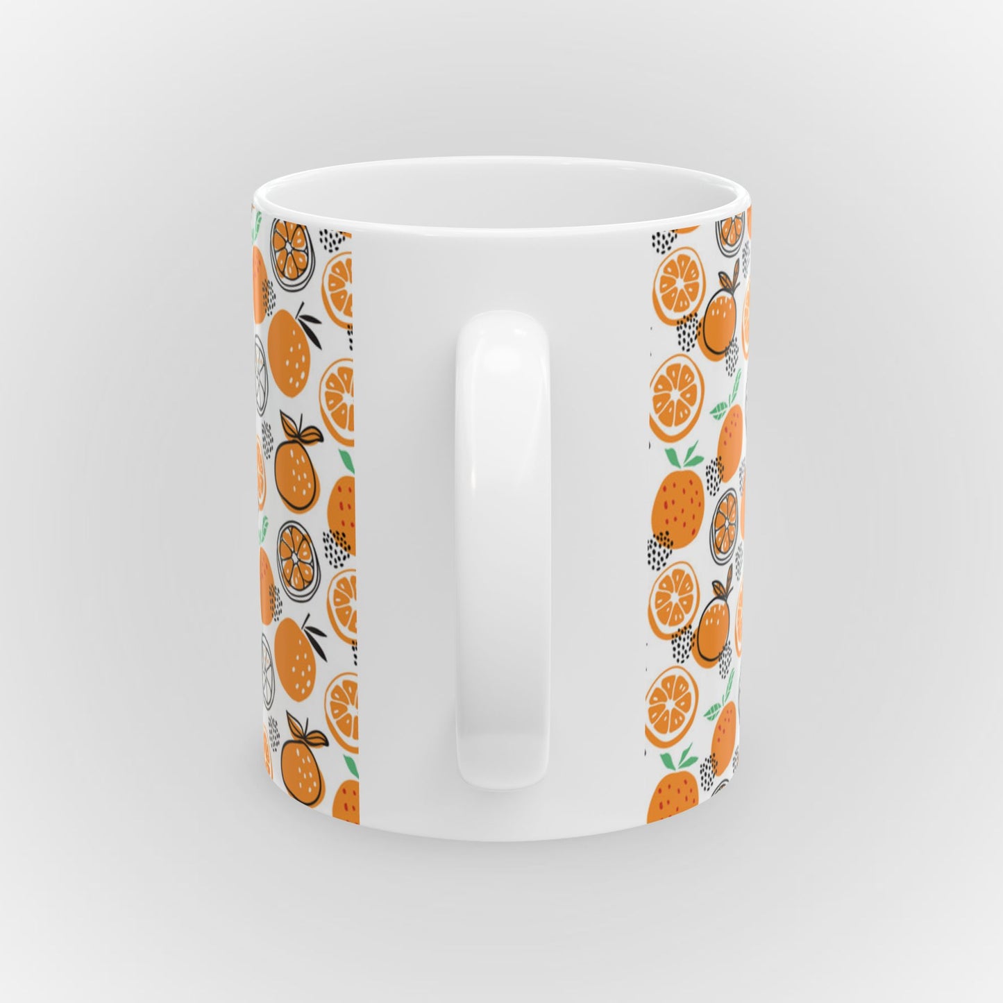 Citrus Patterned Ceramic Mug - Perfect for Summer Sips!