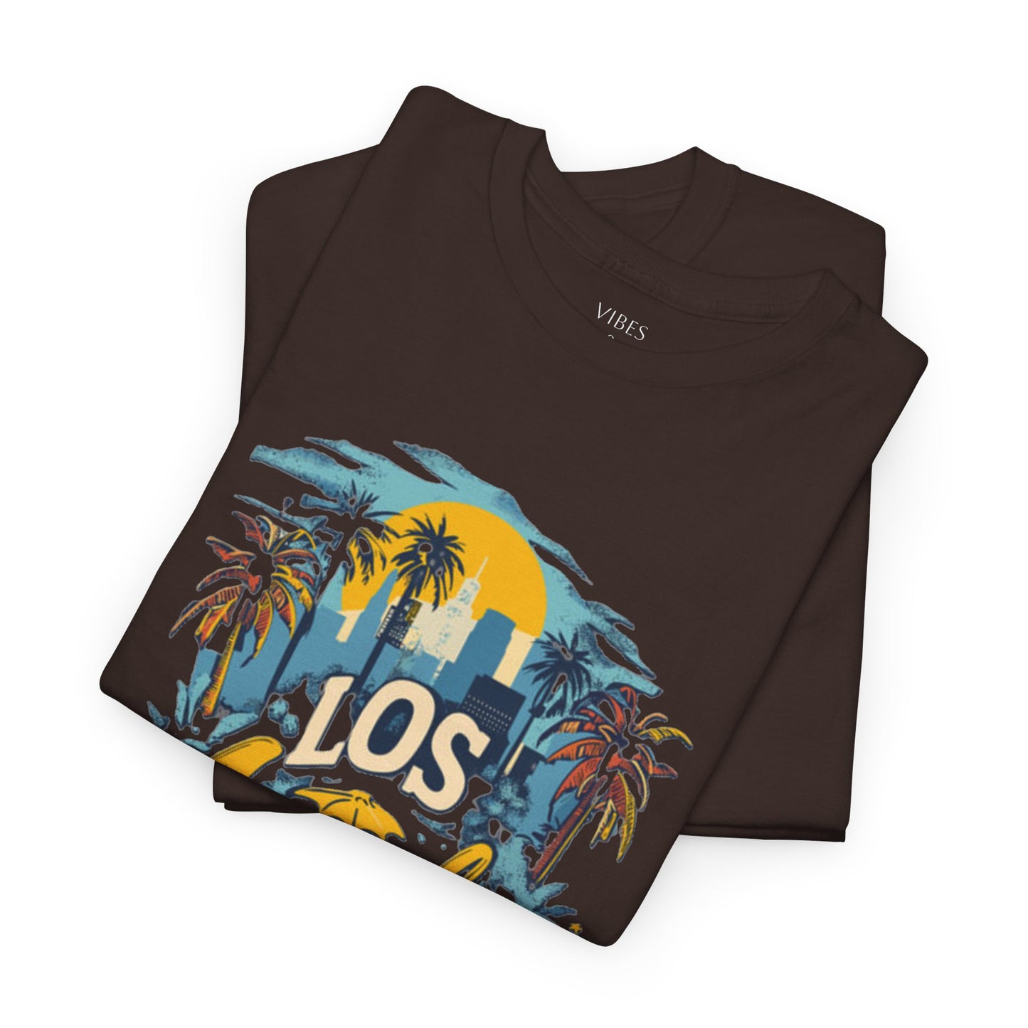 Los Angeles Sunset Unisex Heavy Cotton Tee - Casual Comfortable Streetwear