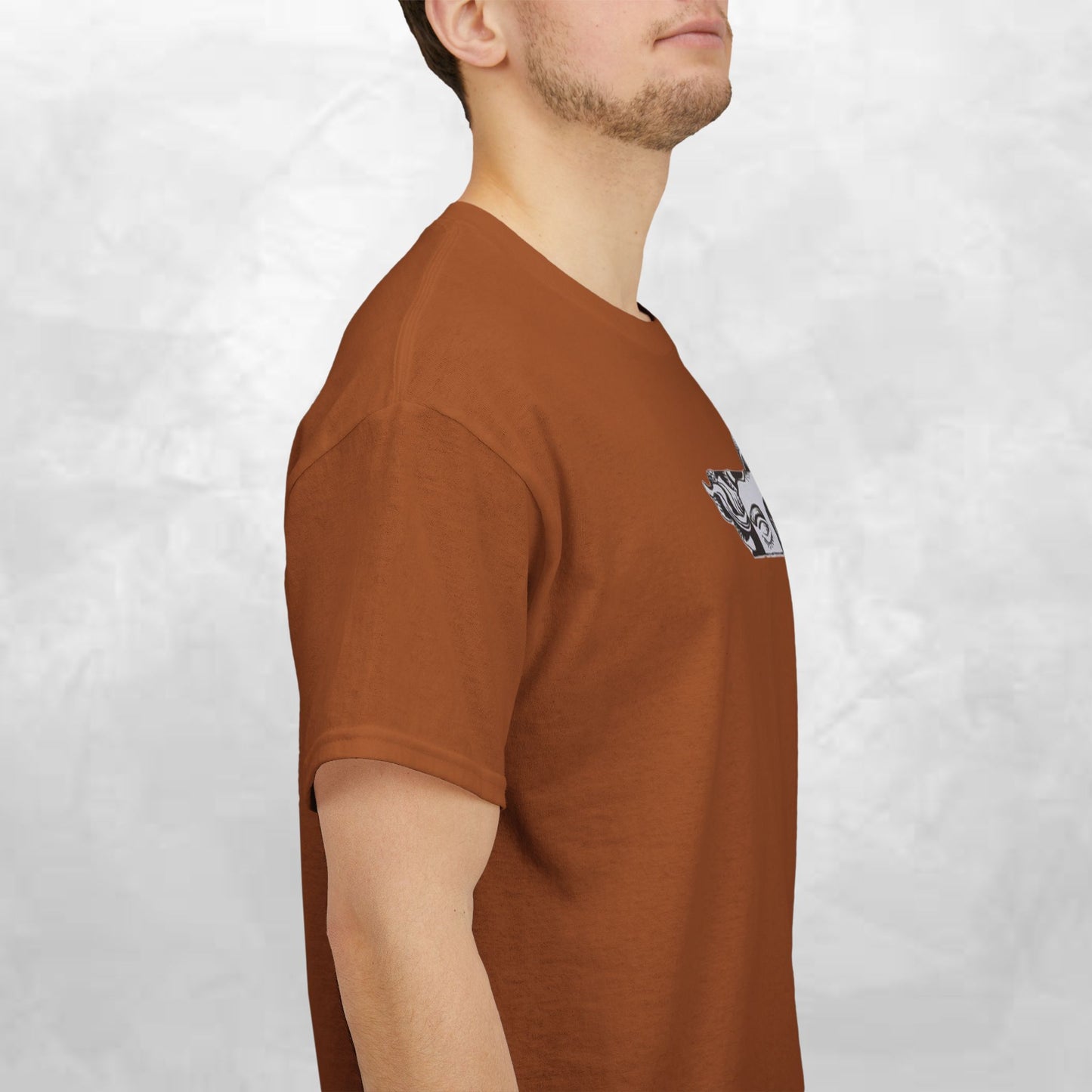 Artistic Unisex Heavy Cotton Tee – Abstract Face Design