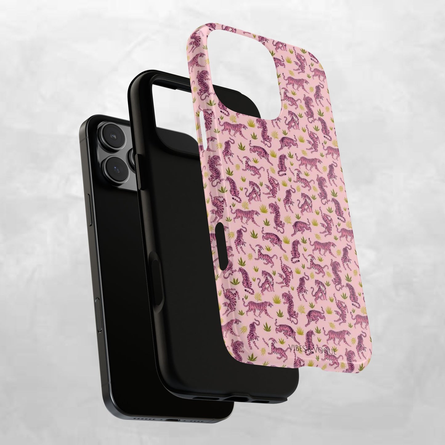 Pink Tiger Pattern Phone Case - Tough Cases