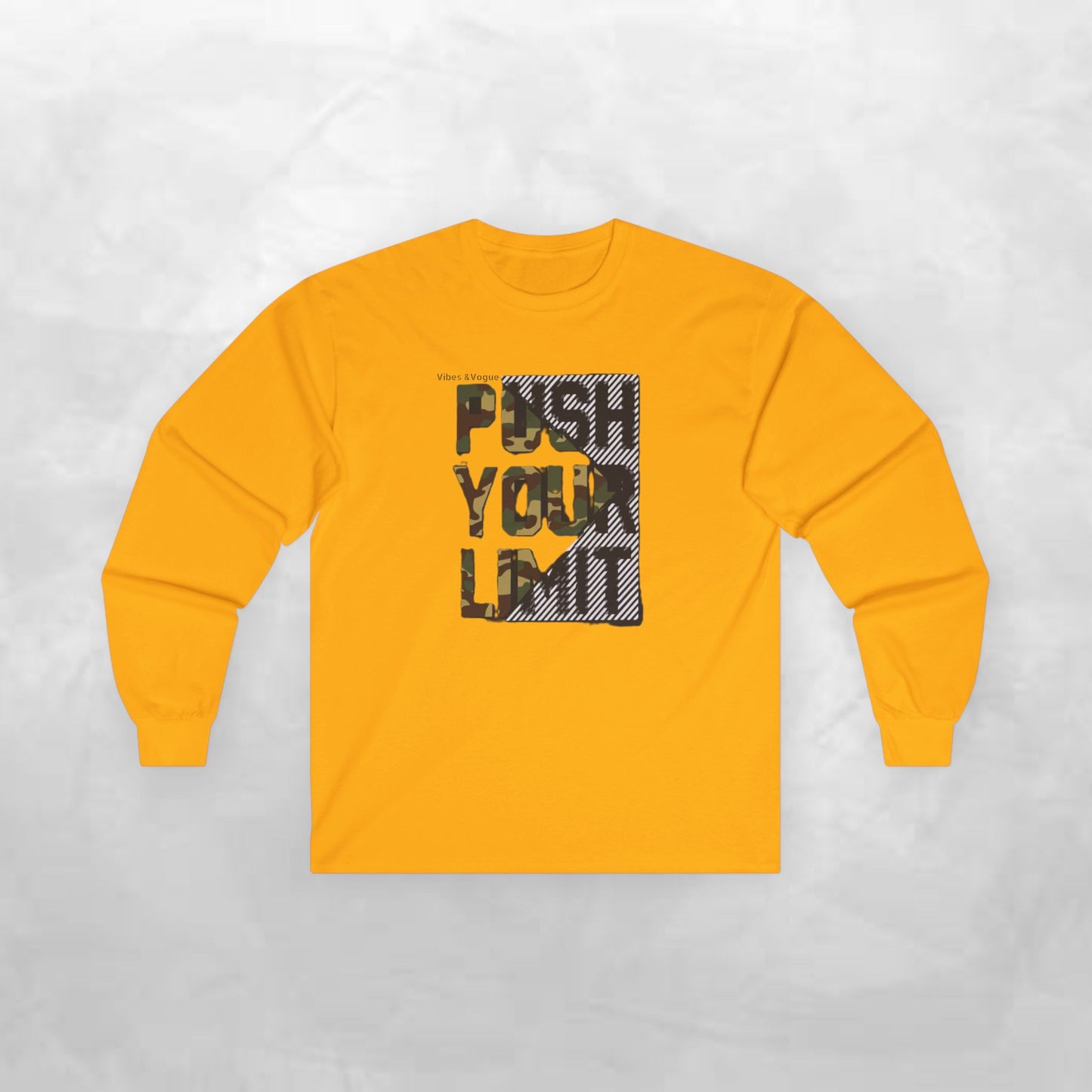 Unisex Ultra Cotton Long Sleeve Tee - "Push Your Limit" Motivational Shirt, Gym Wear, Fitness Gift, Workout Apparel, Casual Style