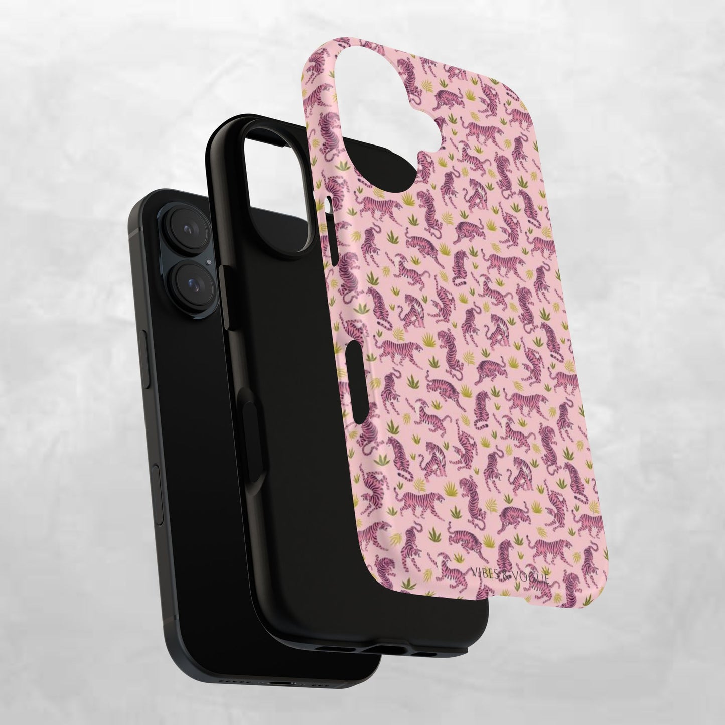Pink Tiger Pattern Phone Case - Tough Cases