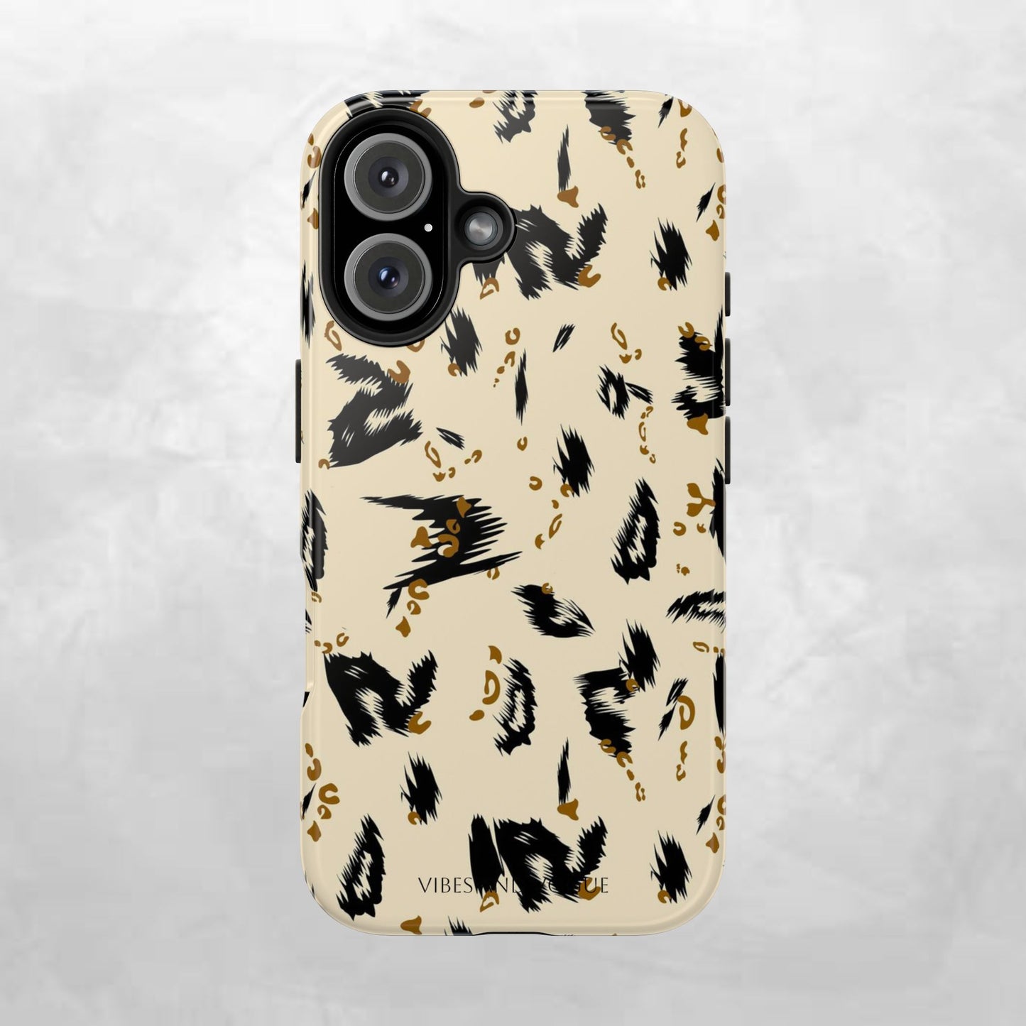 Leopard Splash Tough Phone Case — Protective Animal Print iPhone Cover
