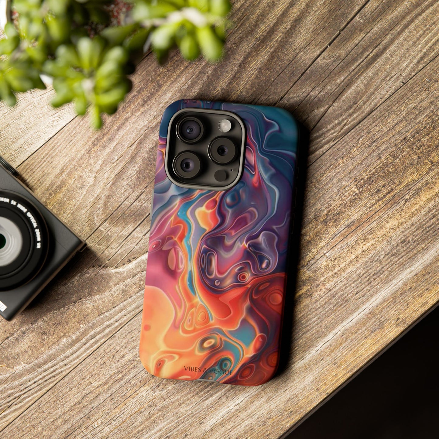 Colorful Phone Case, Abstract Print Cover, Tough Cases for Protection, Gift for Her, Modern Design, Trendy Mobile Accessory