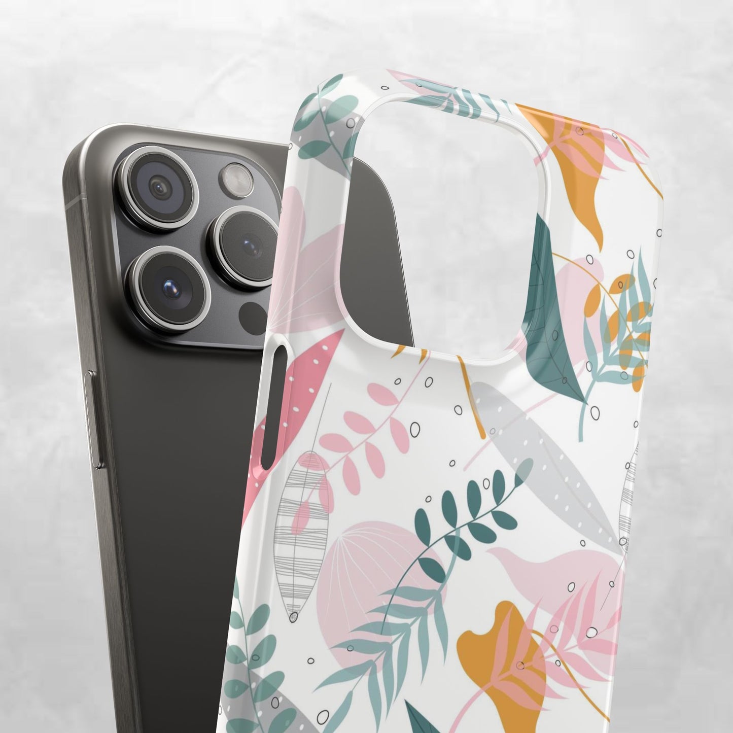 Floral Snap Case - Stylish Phone Protector with Botanical Design