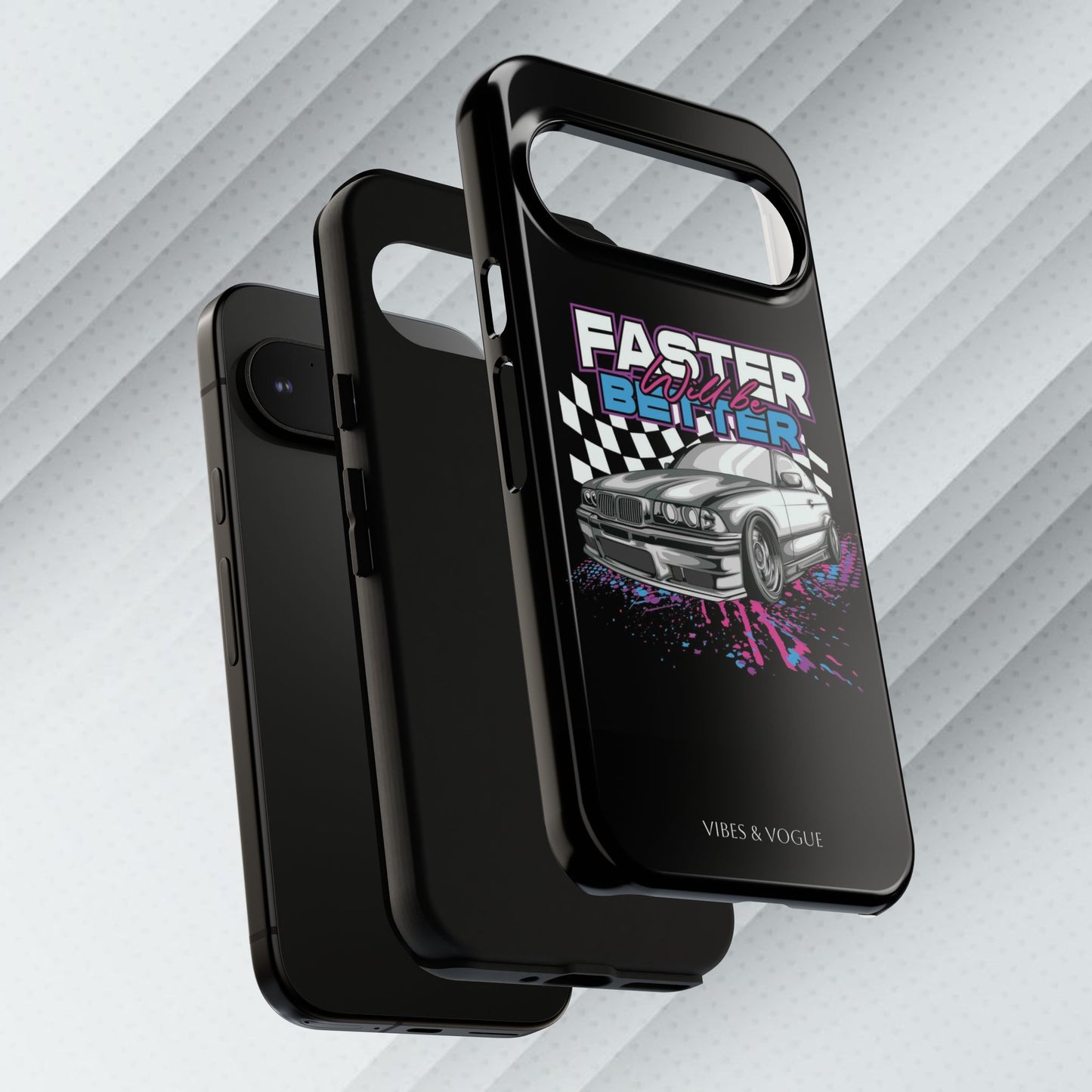 Racing Phone Case - 'Faster Is Better' Design for Car Enthusiasts