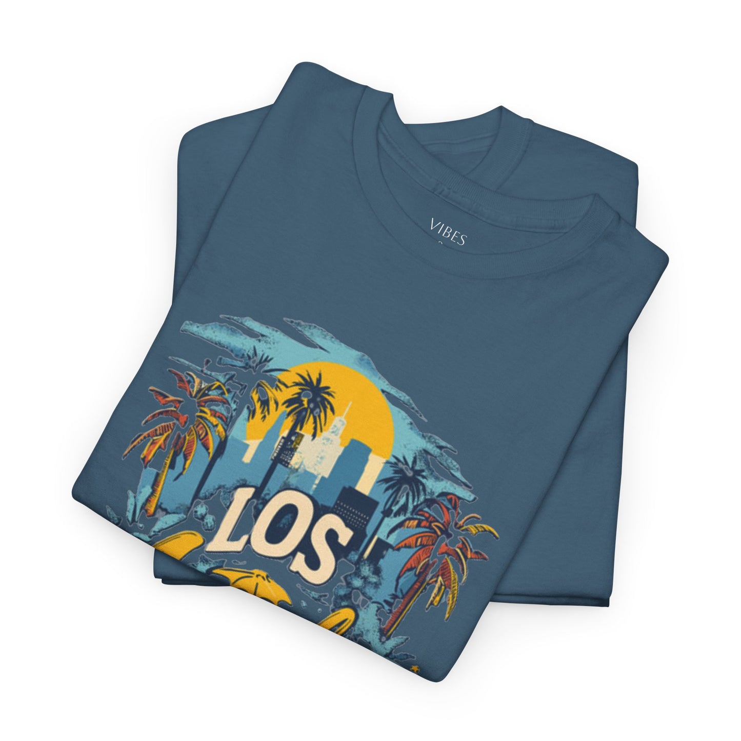 Los Angeles Sunset Unisex Heavy Cotton Tee - Casual Comfortable Streetwear