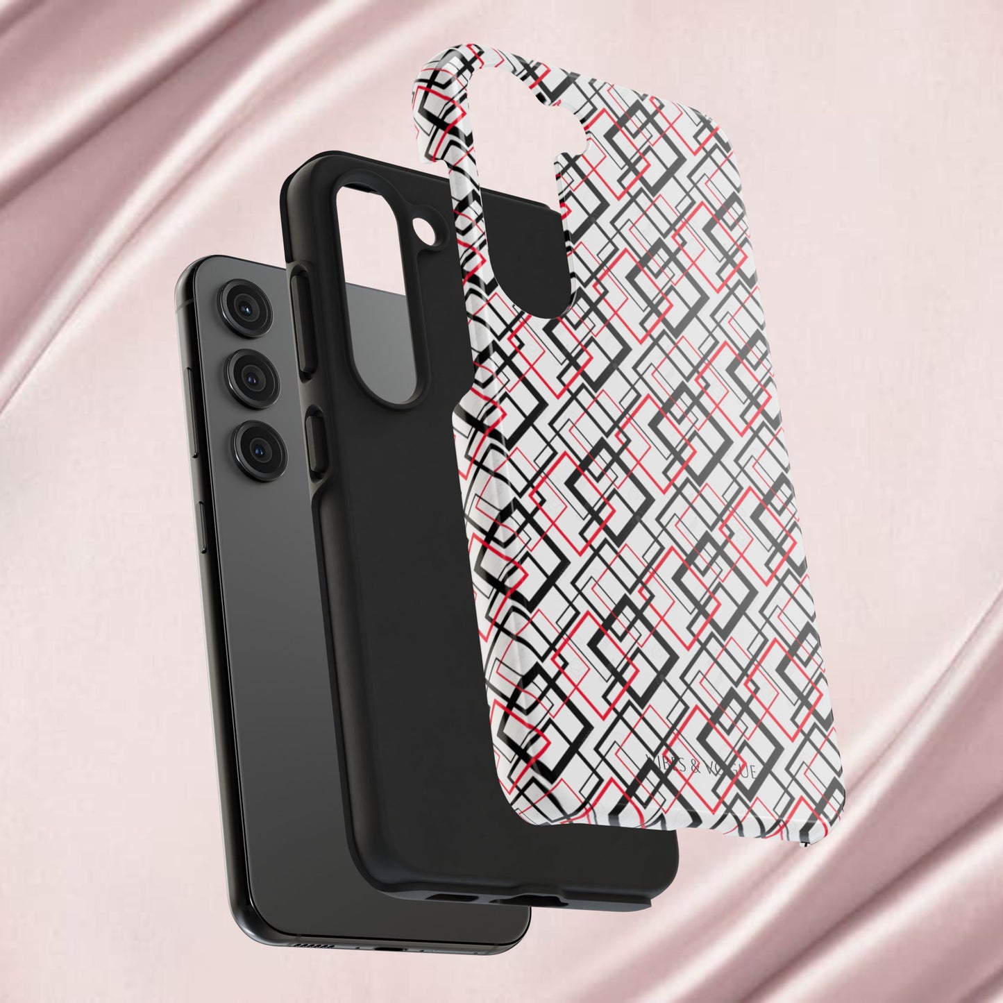 Stylish Geometric Tough Phone Case - Modern Design for Trendsetters