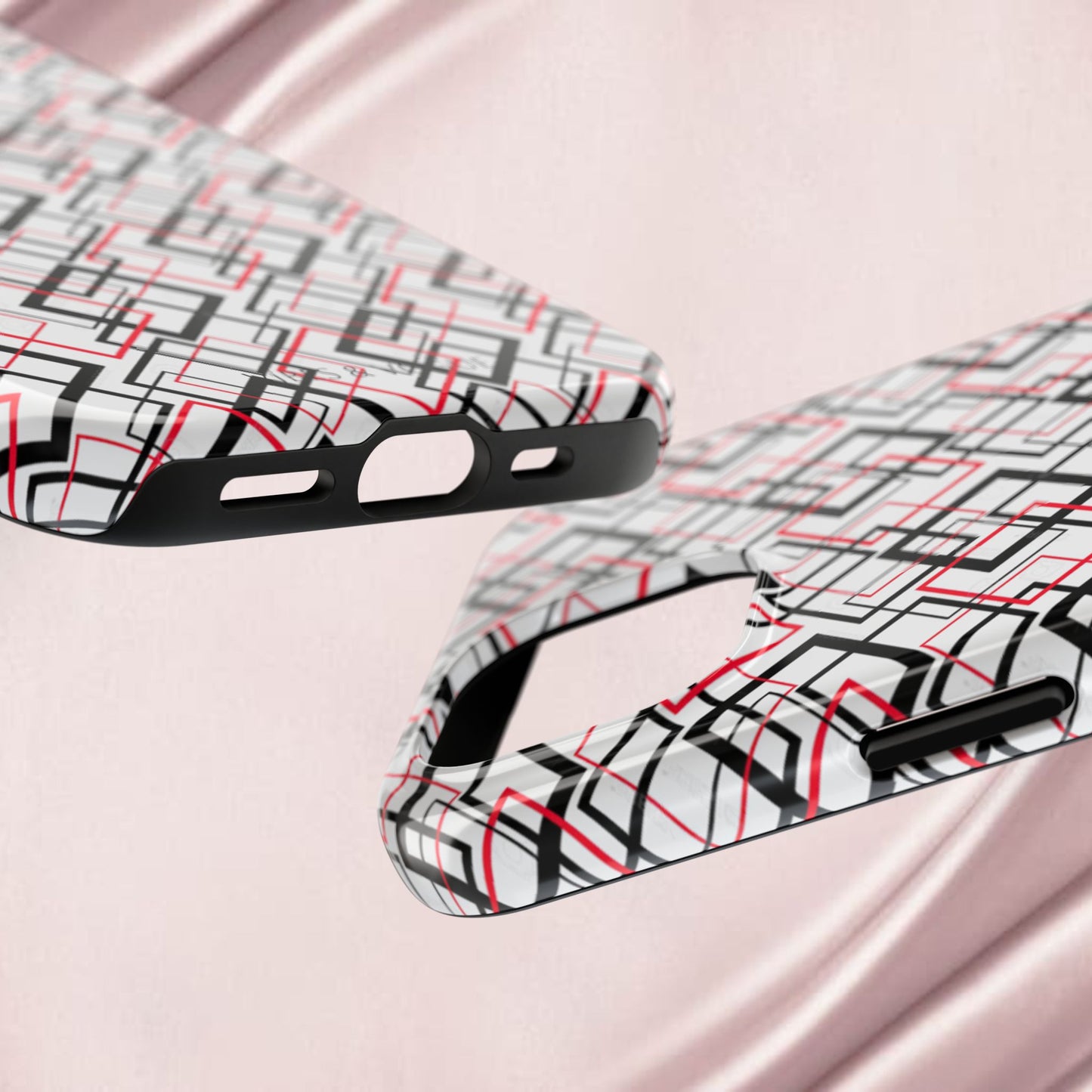 Stylish Geometric Tough Phone Case - Modern Design for Trendsetters