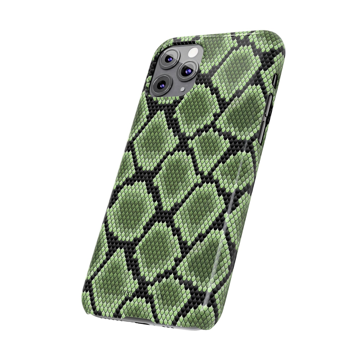 Sleek Green Snake Skin Slim Phone Case - Stylish & Protective for All Occasions