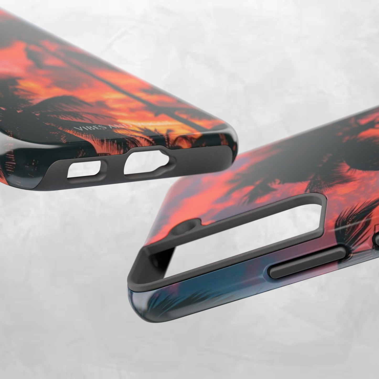 Tropical Sunset Tough Phone Case — Palm Tree Sunset Protective Phone Cover