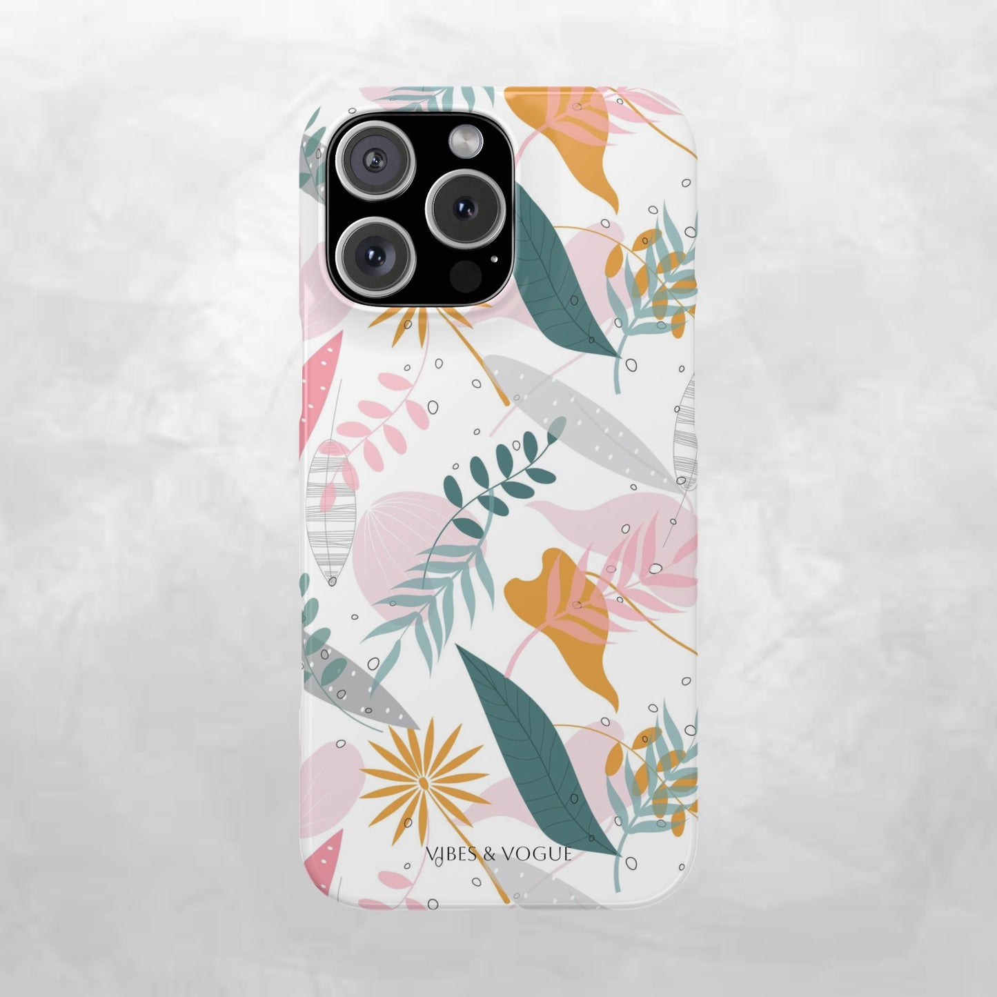 Floral Snap Case - Stylish Phone Protector with Botanical Design