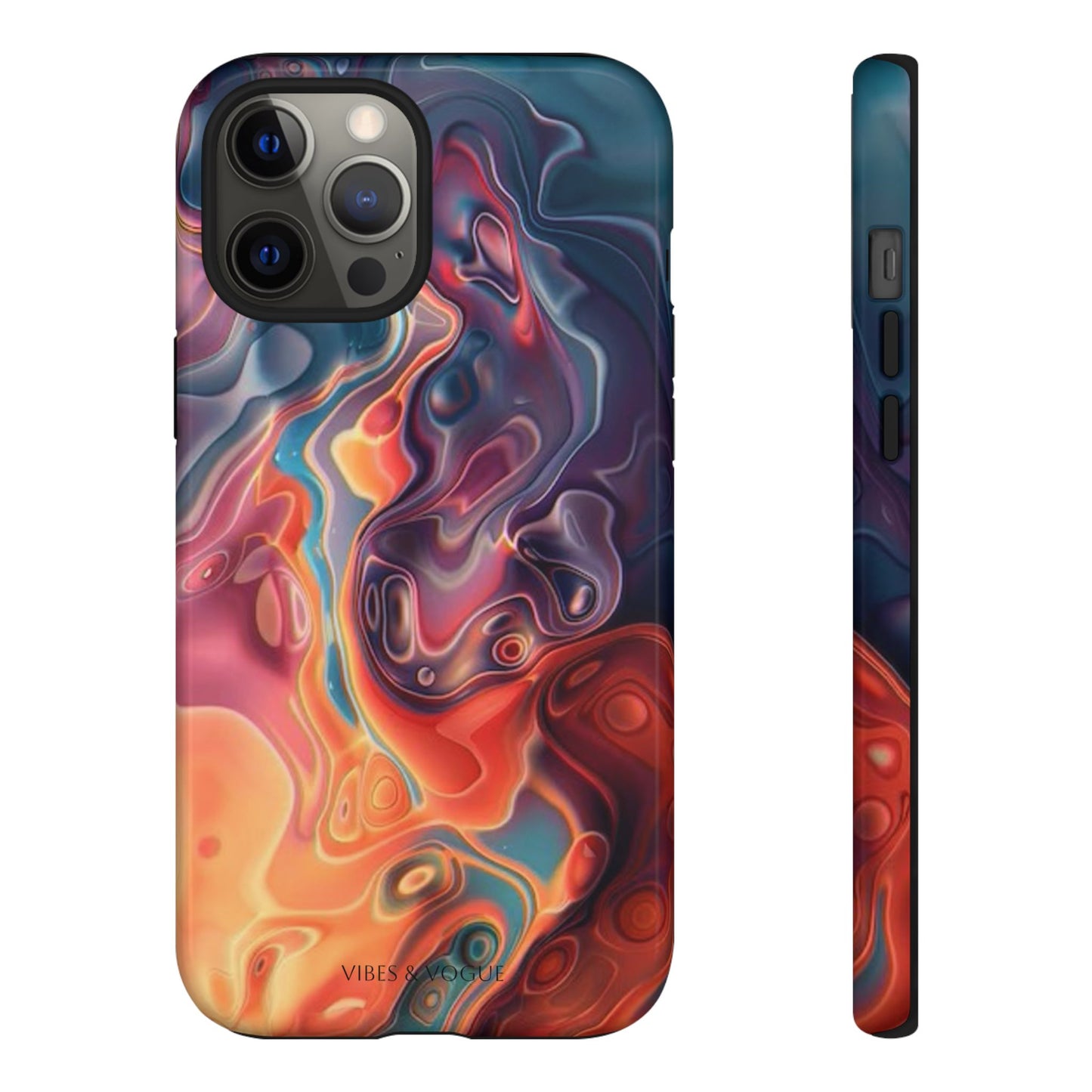 Colorful Phone Case, Abstract Print Cover, Tough Cases for Protection, Gift for Her, Modern Design, Trendy Mobile Accessory