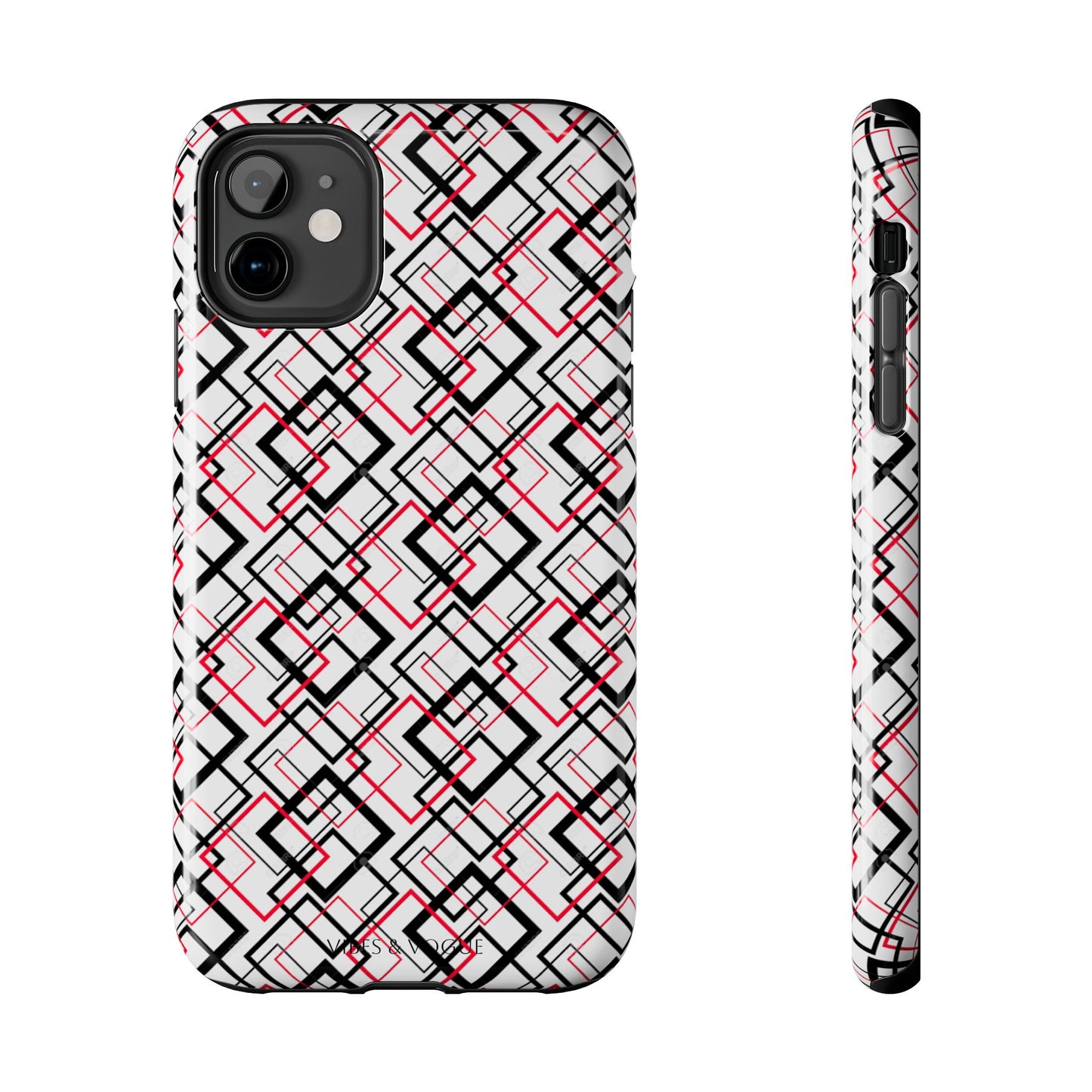 Stylish Geometric Tough Phone Case - Modern Design for Trendsetters