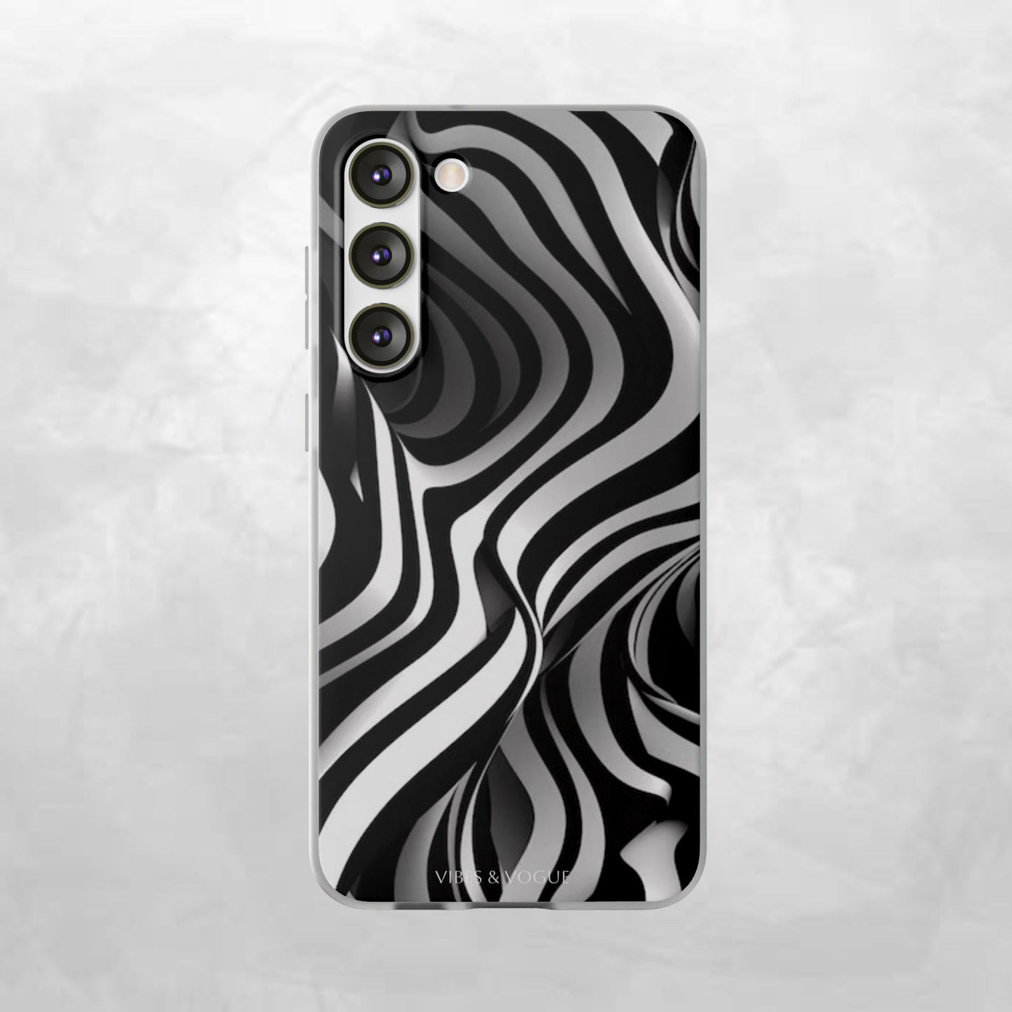 Stylish Phone Cases, Trendy Flexi Cases for iPhone, Black and White Art Case, Gifts for Him/Her, Phone Accessories, Unique Design