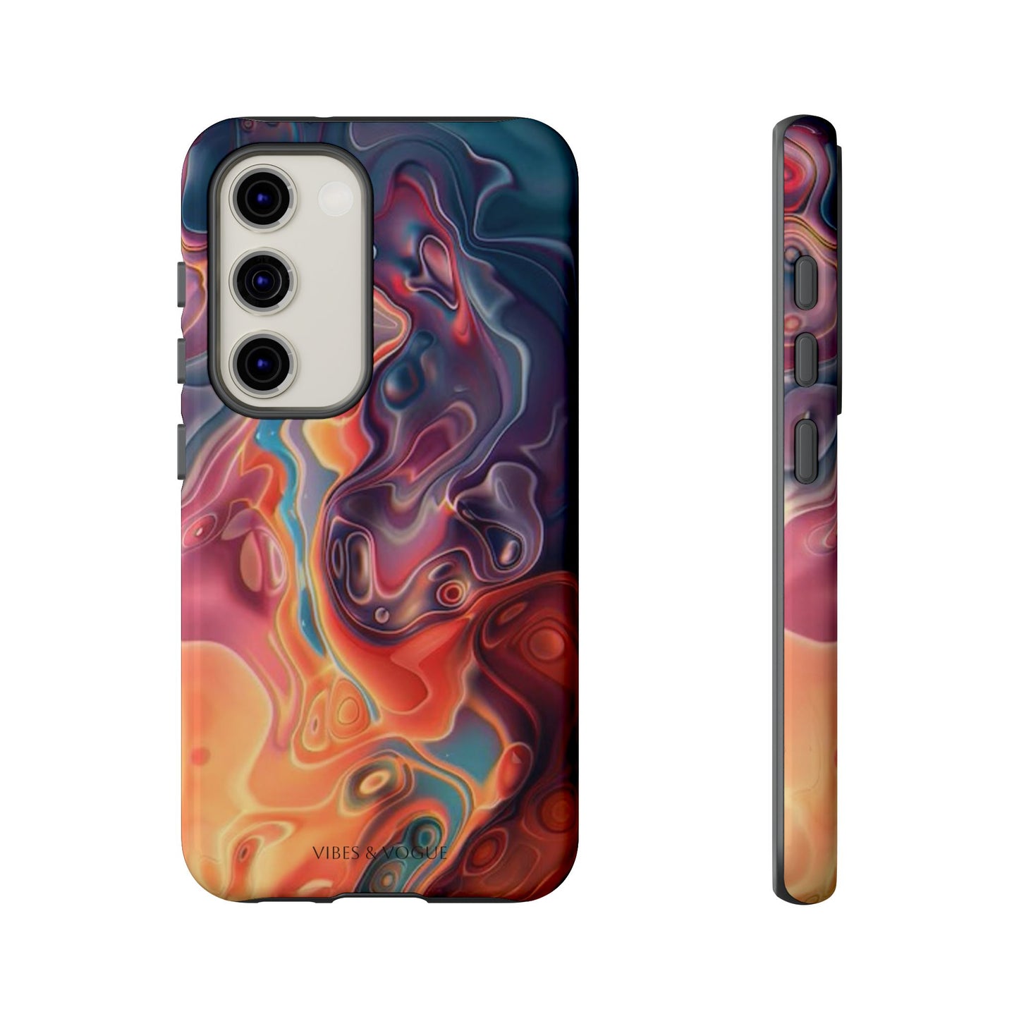 Colorful Phone Case, Abstract Print Cover, Tough Cases for Protection, Gift for Her, Modern Design, Trendy Mobile Accessory