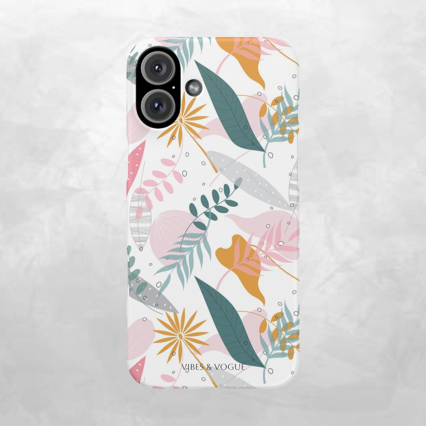 Floral Snap Case - Stylish Phone Protector with Botanical Design