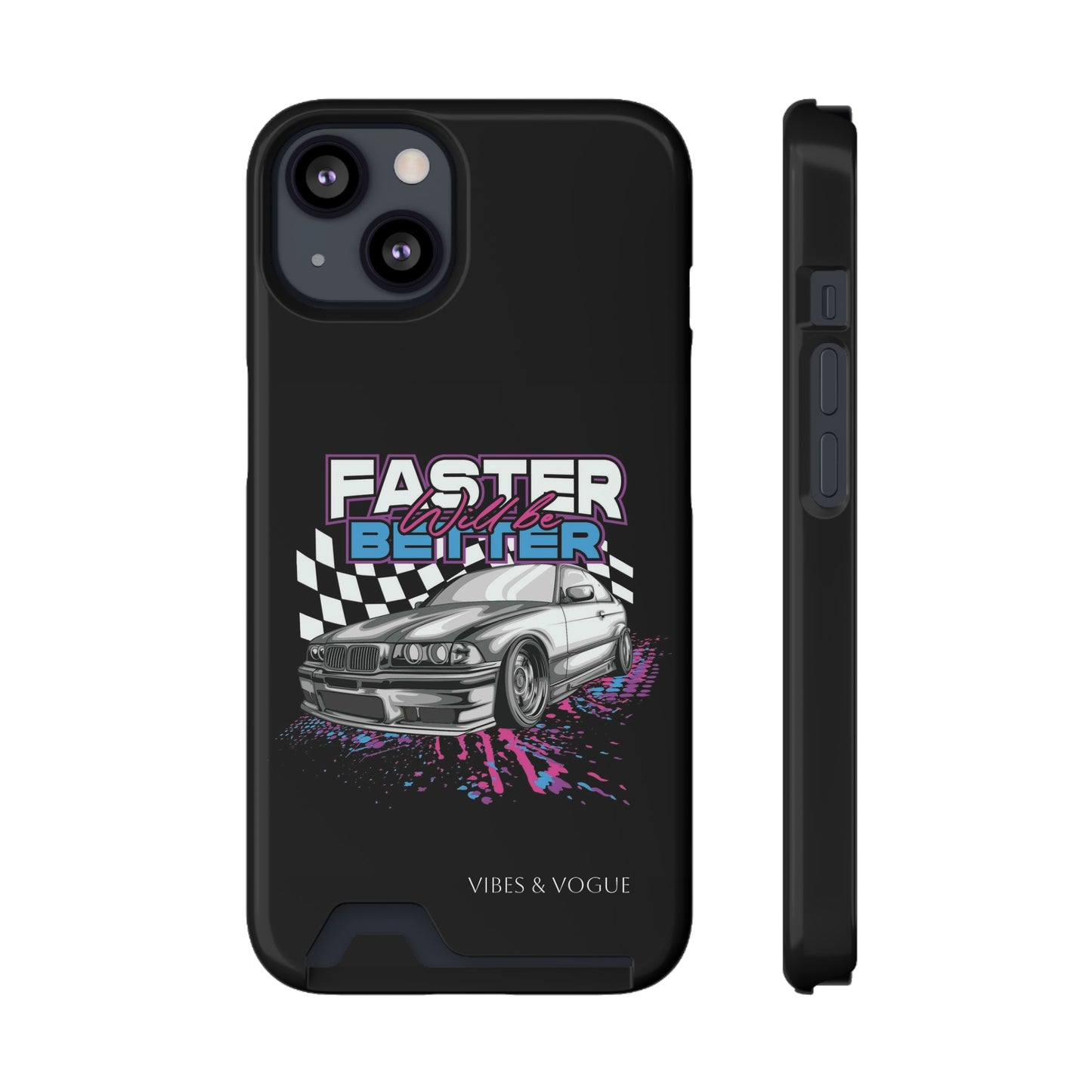 Racer Phone Case with Card Holder - Fast & Furious Motif