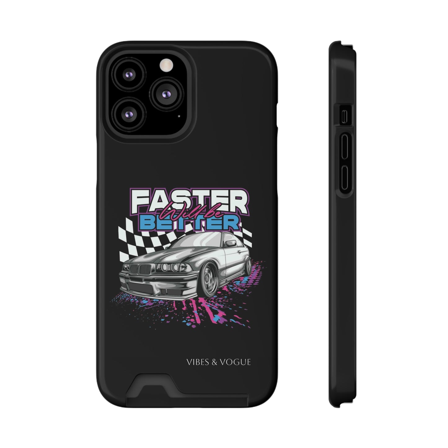 Racer Phone Case with Card Holder - Fast & Furious Motif