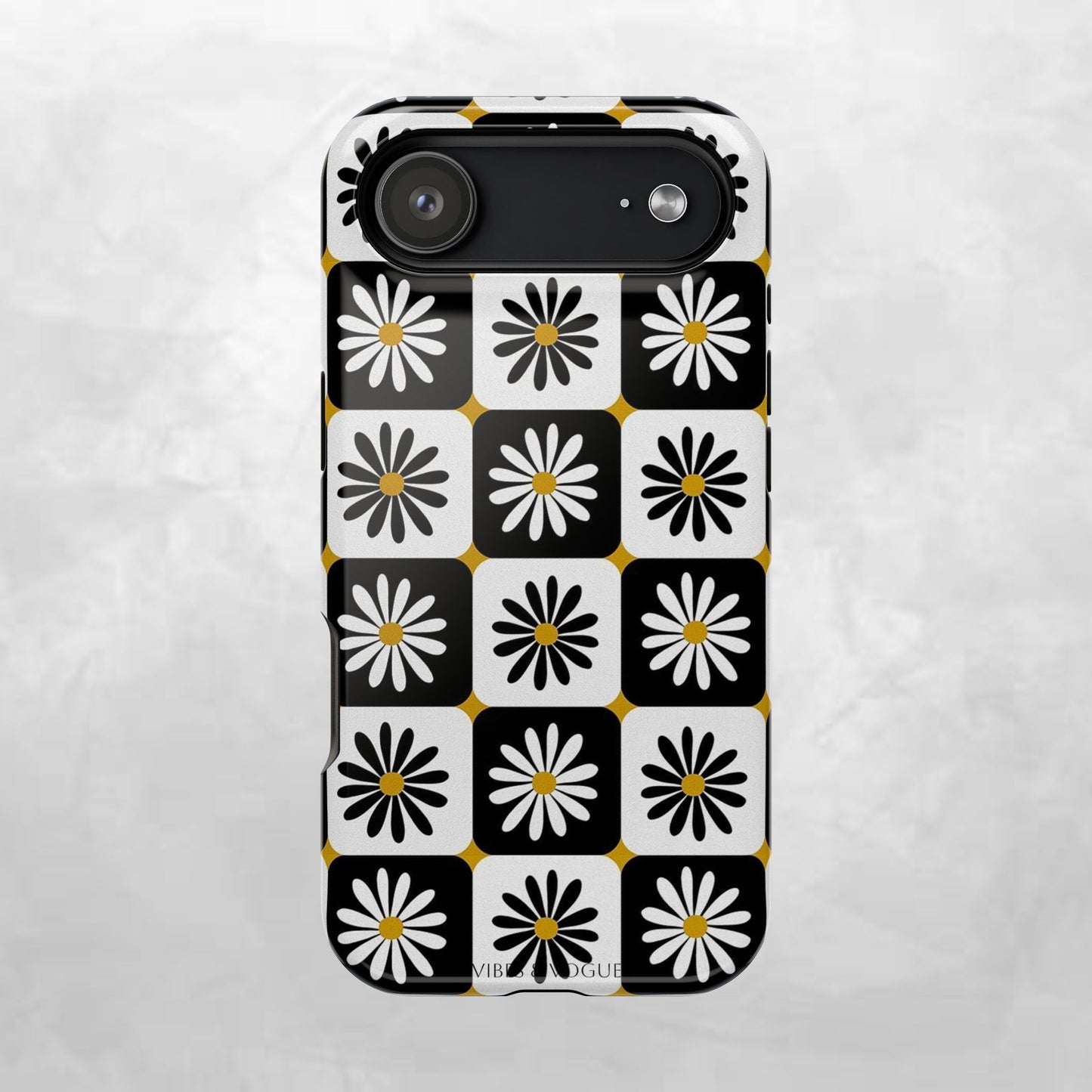 Retro Daisy Magnetic Tough Case - Stylish Protection for Your Phone
