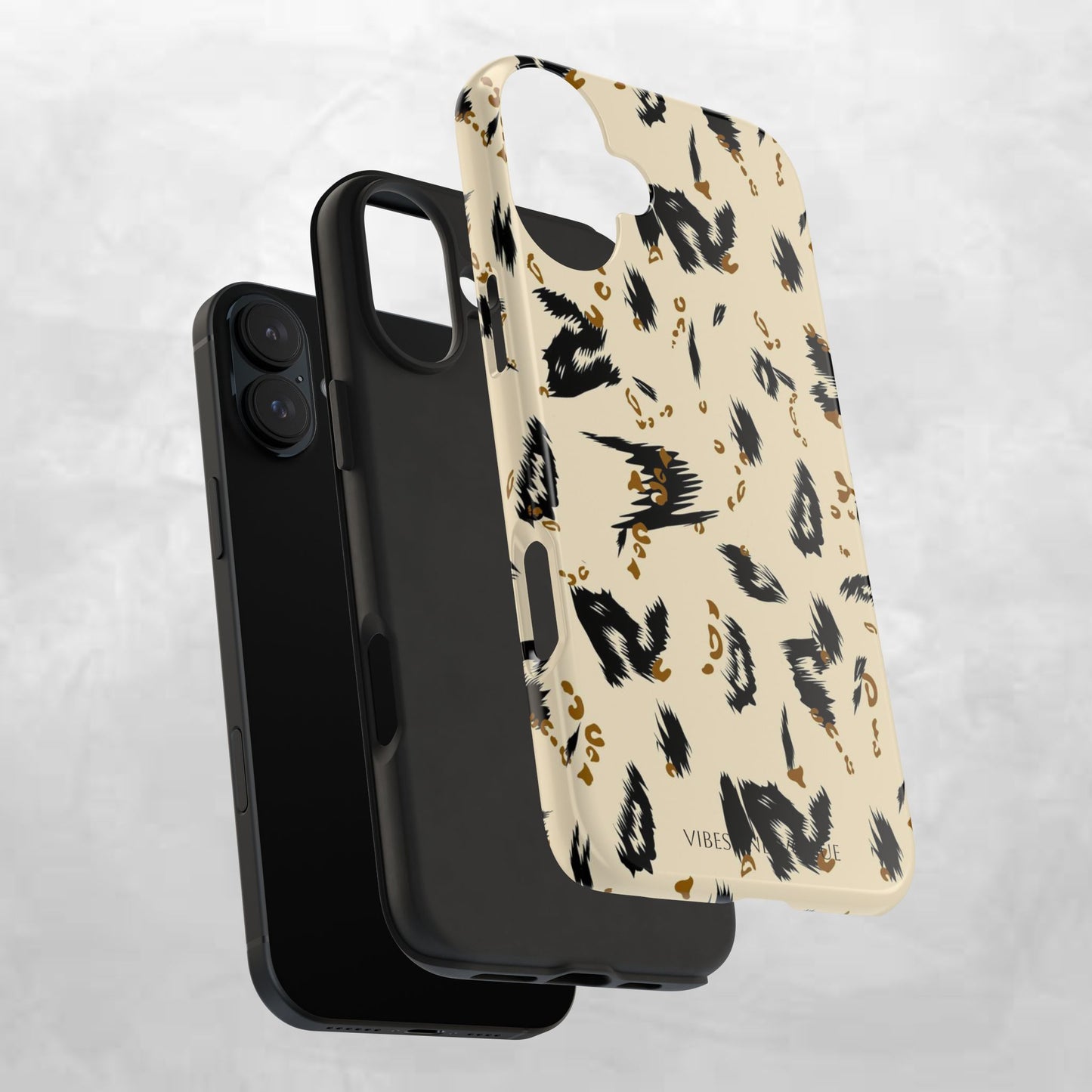 Leopard Splash Tough Phone Case — Protective Animal Print iPhone Cover